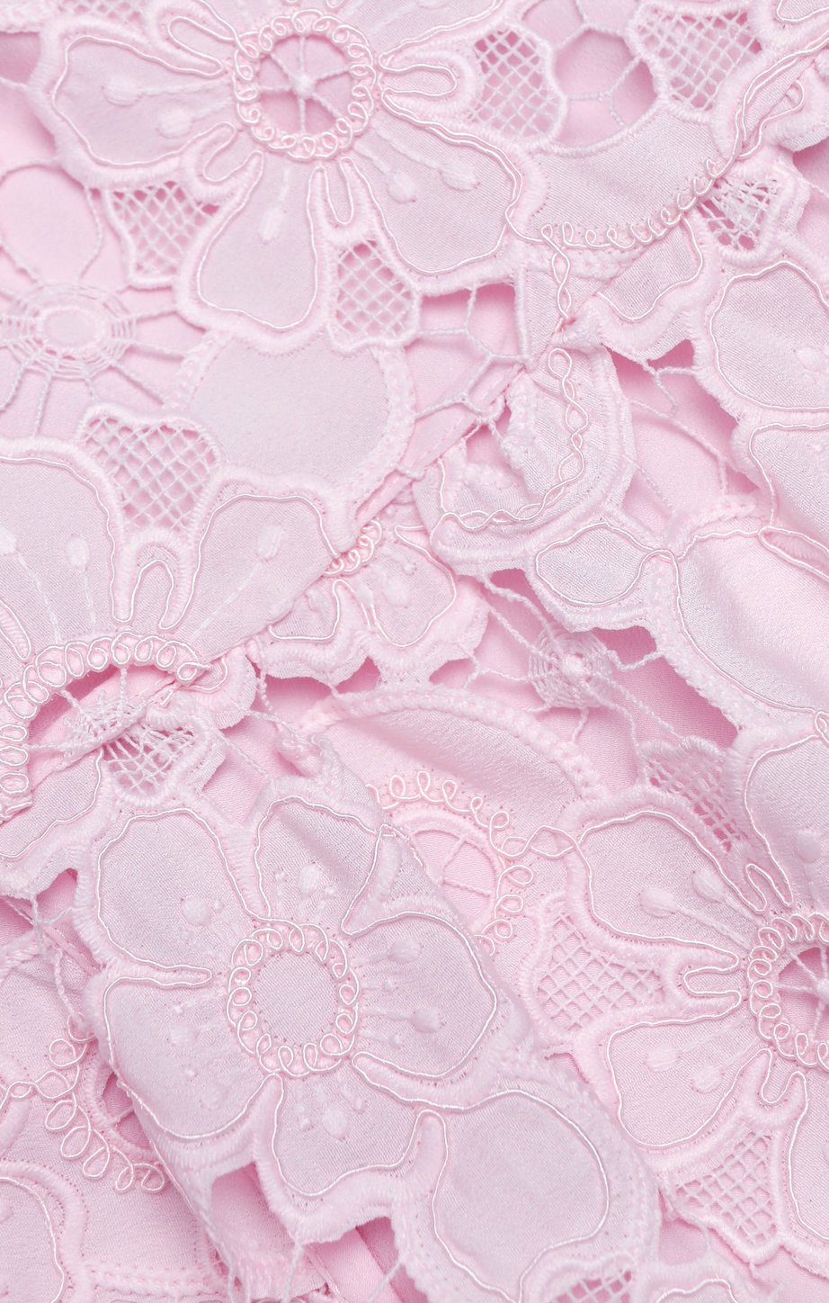 Pembe Dantelli Bebe Yaka Kolsuz Mini Elbise