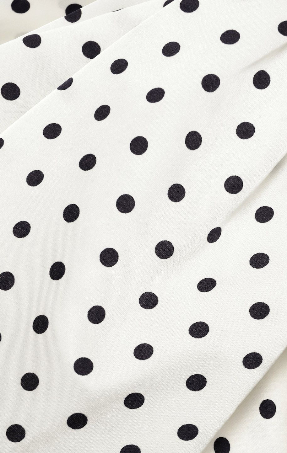 Puantiye Desenli Asimetrik Kesim Drape Detaylı Mini Elbise