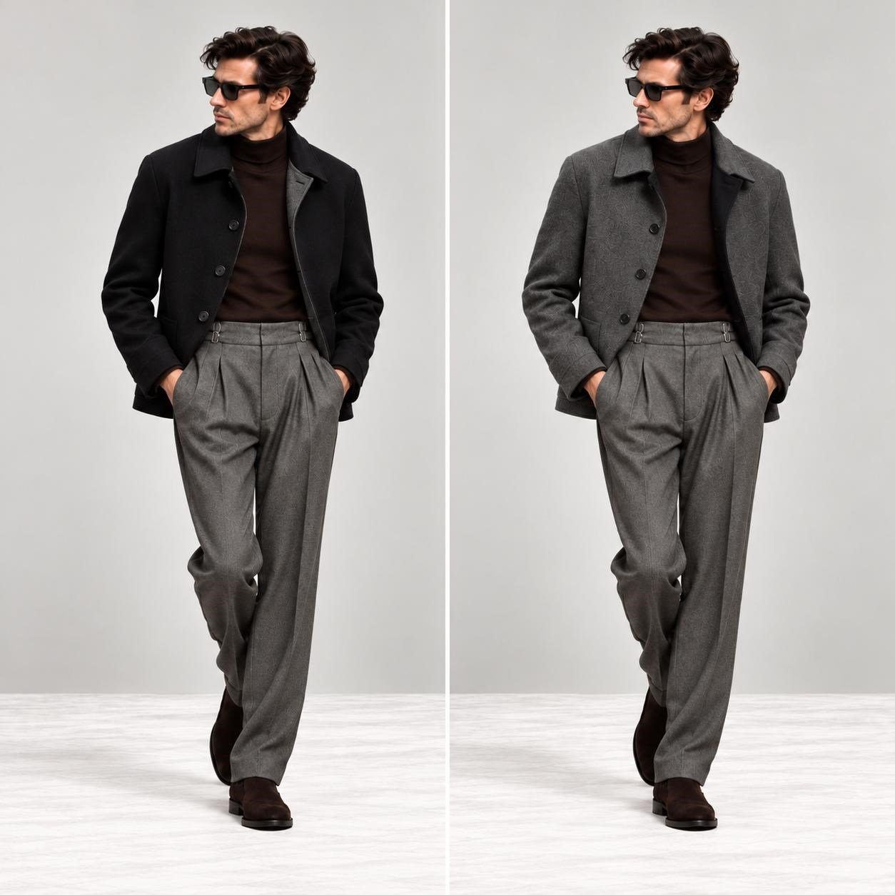 FK Reversible Wool & Cashmere Jacket