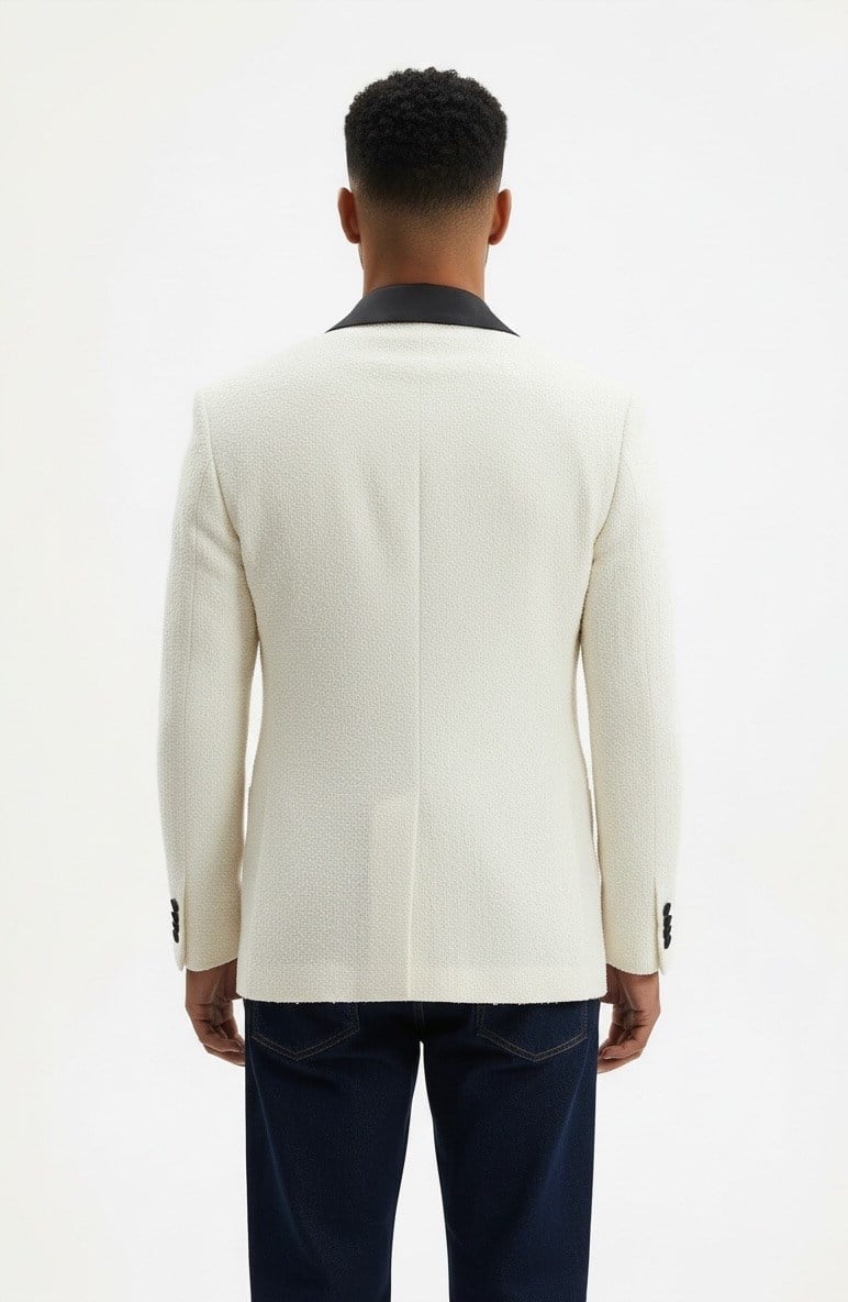 Karakaşlı Beyaz Dimension Smokin Ceket