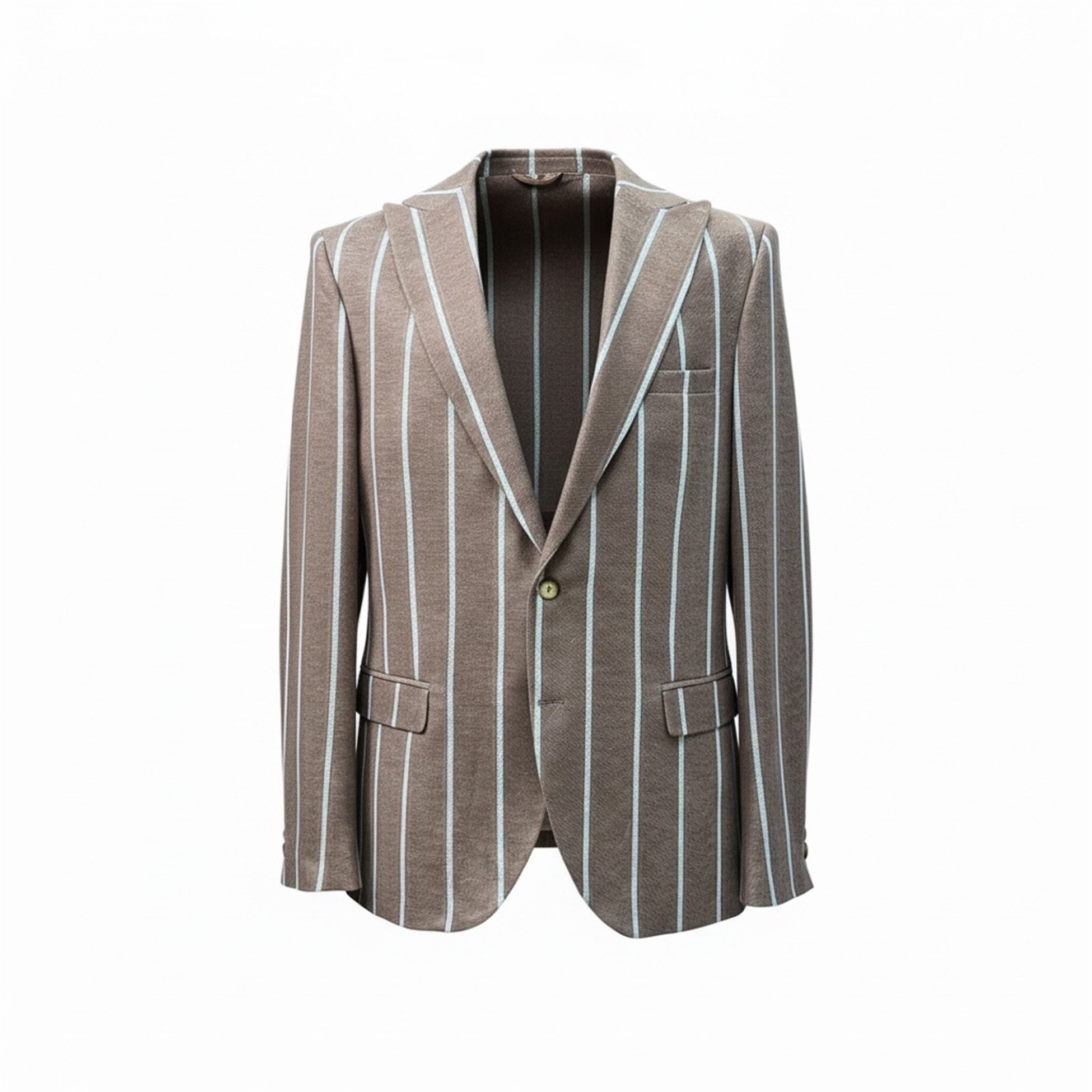 Karakaşlı Dark Sand Çizgili Blazer
