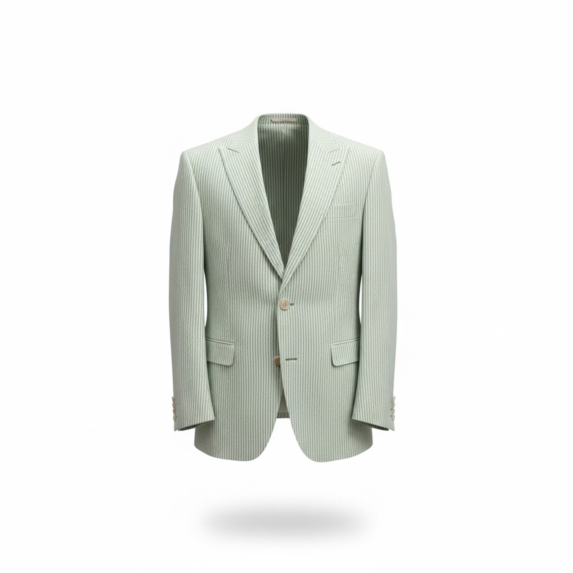 Karakaşlı Sage Çizgili Blazer