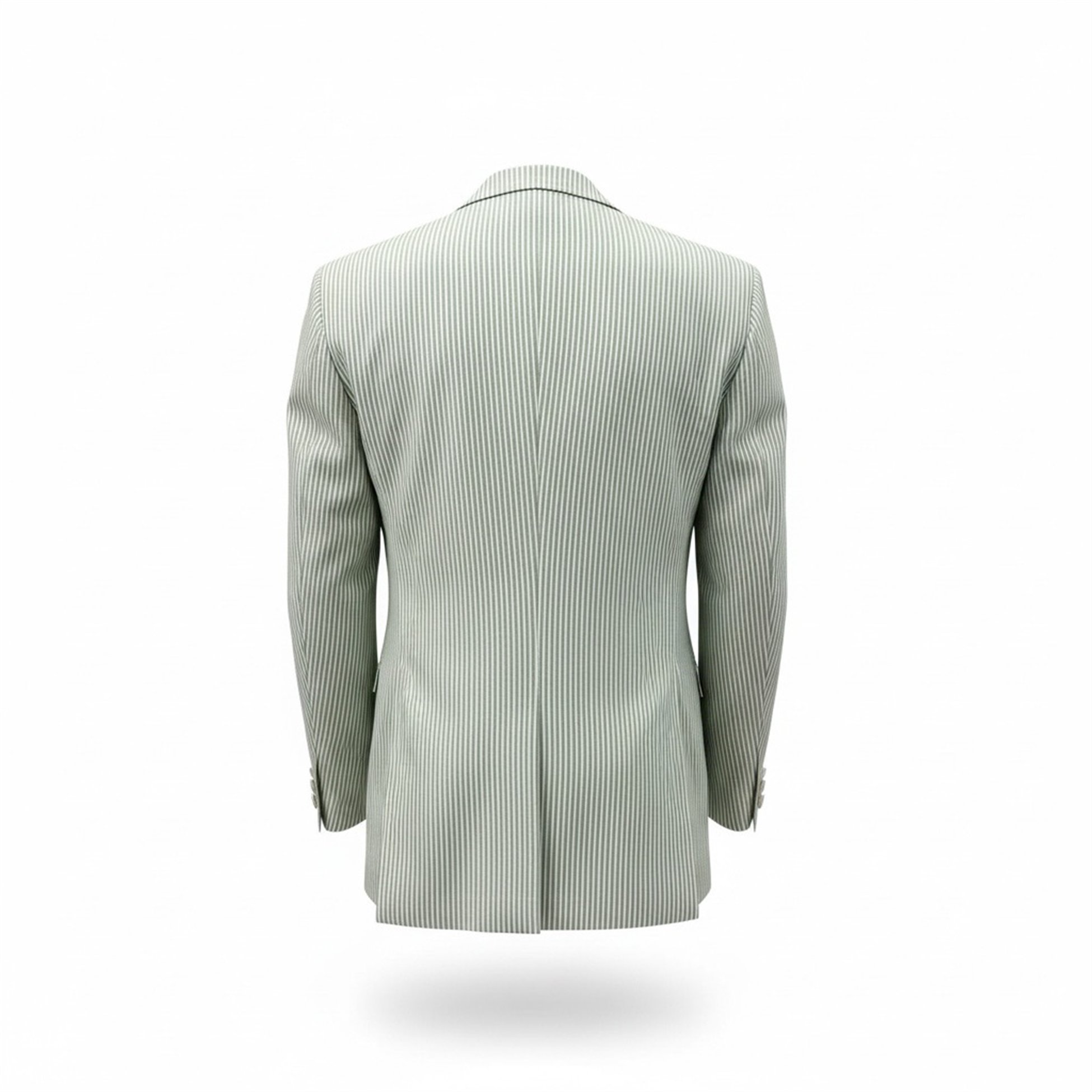 Karakaşlı Sage Çizgili Blazer