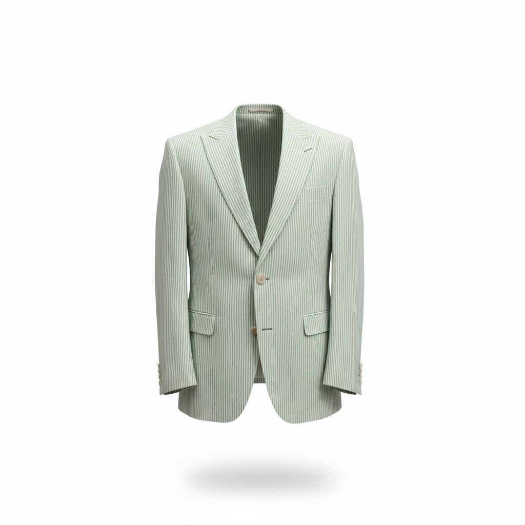 Karakaşlı Sage Çizgili Blazer