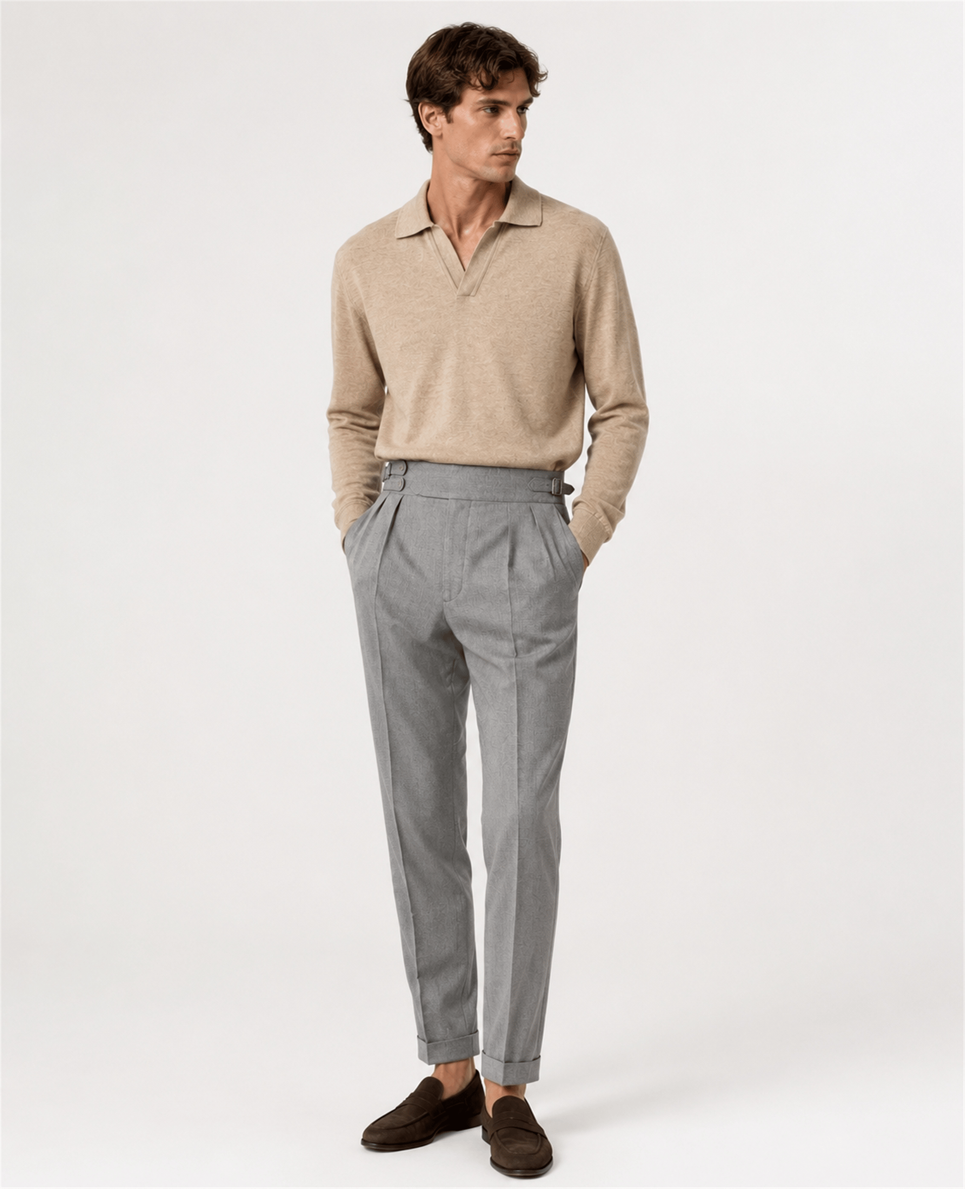 Noir Touch Polo Camel