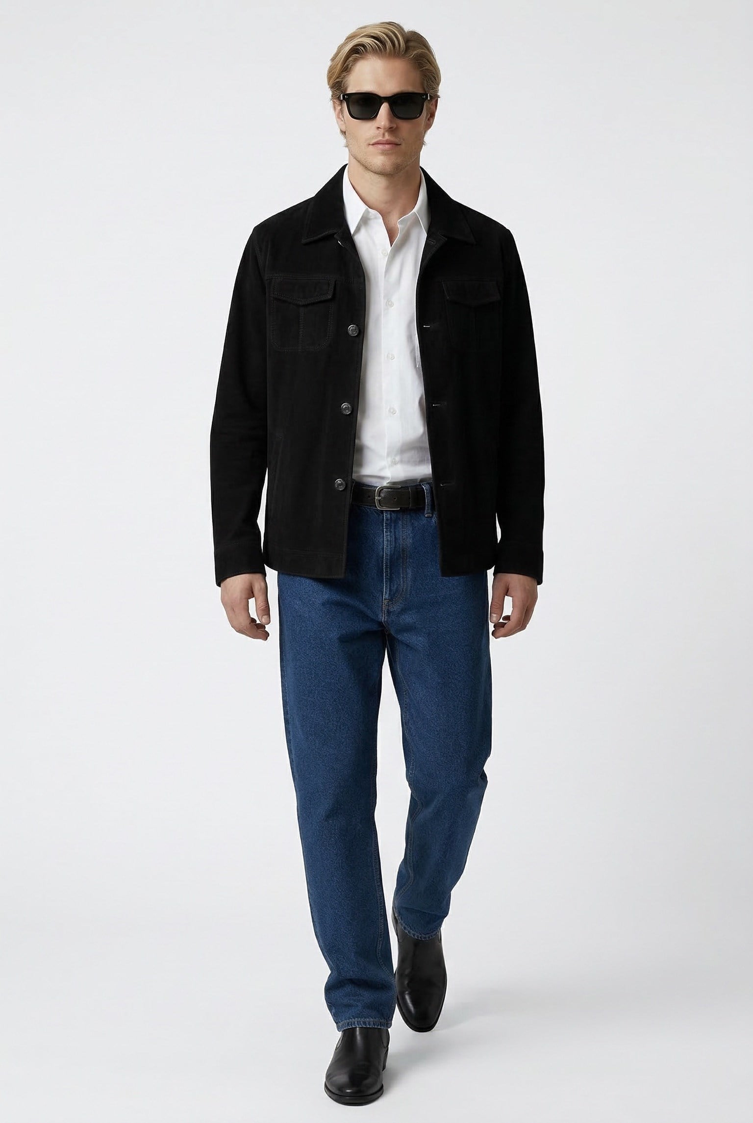 Siyah Süet Sombre Ceket 