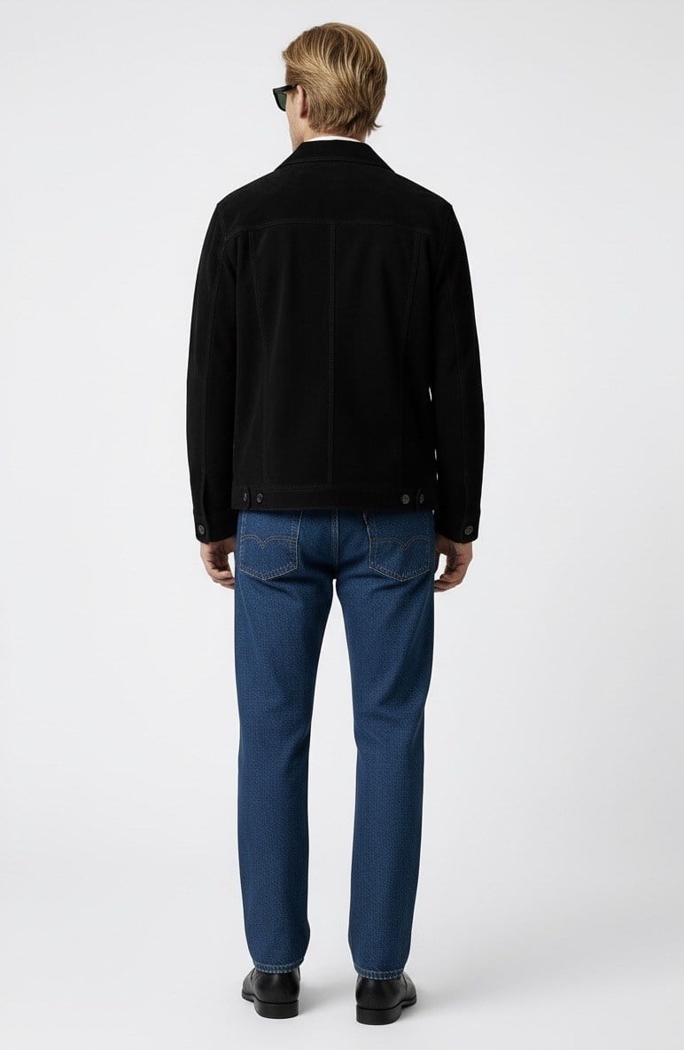 Siyah Süet Sombre Ceket 