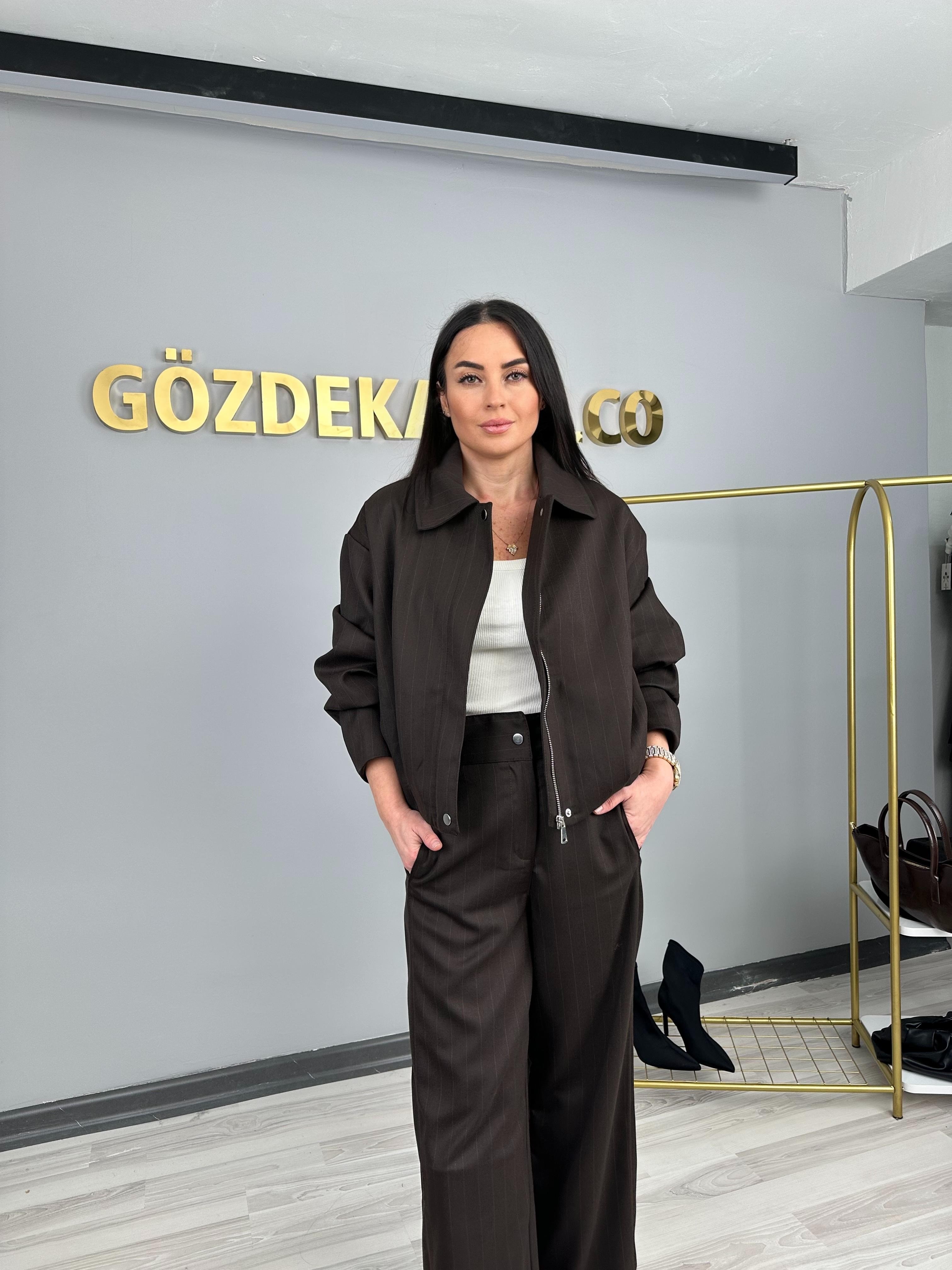 PİLE DETAYLI CEKET PANTOLON TAKIM