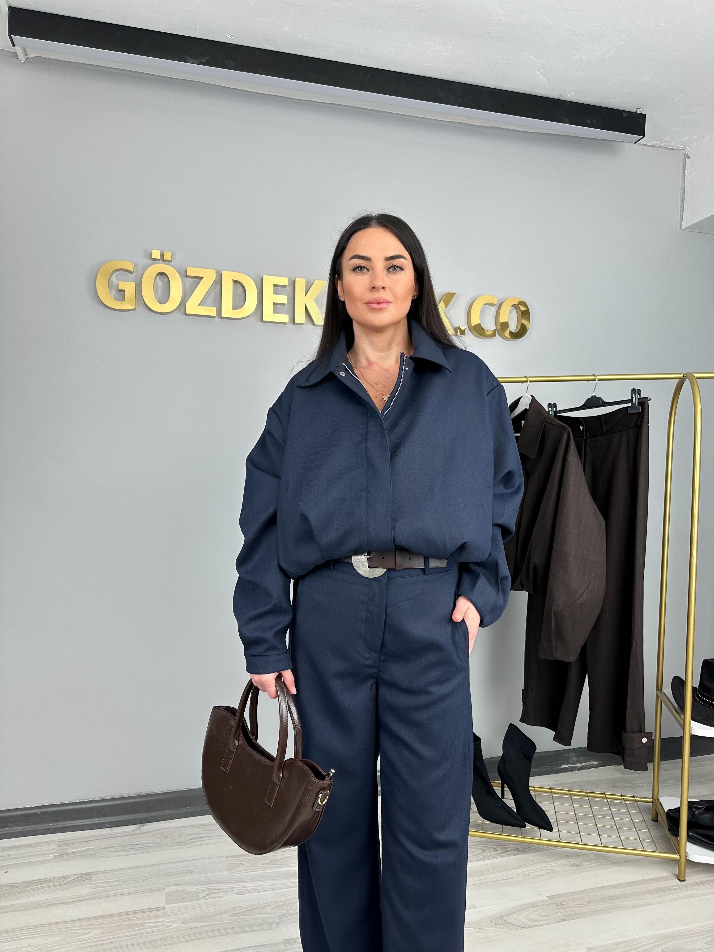 PİLE DETAYLI CEKET PANTOLON TAKIM
