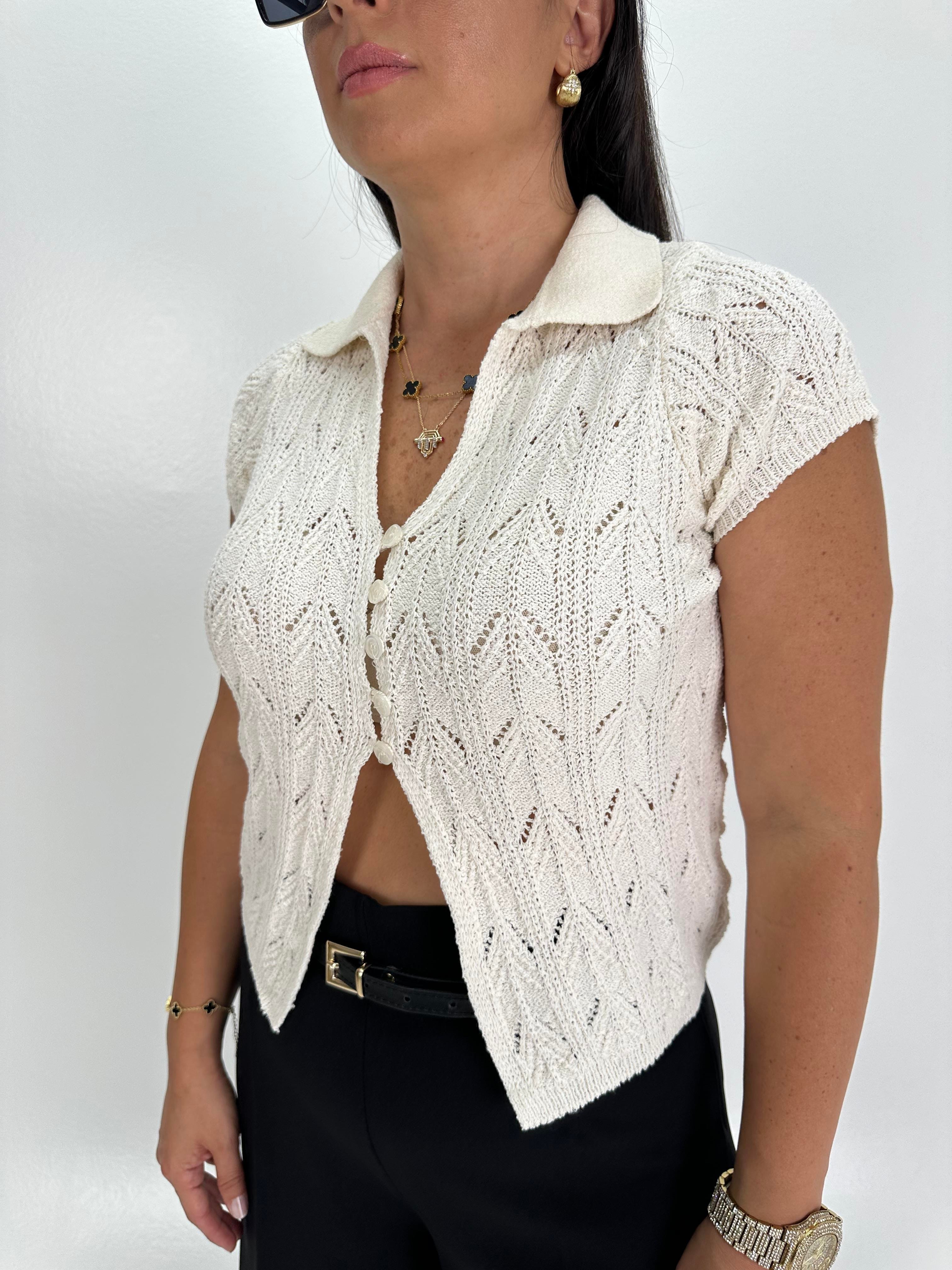 POLO YAKA KREM MERSERİZE TRİKO