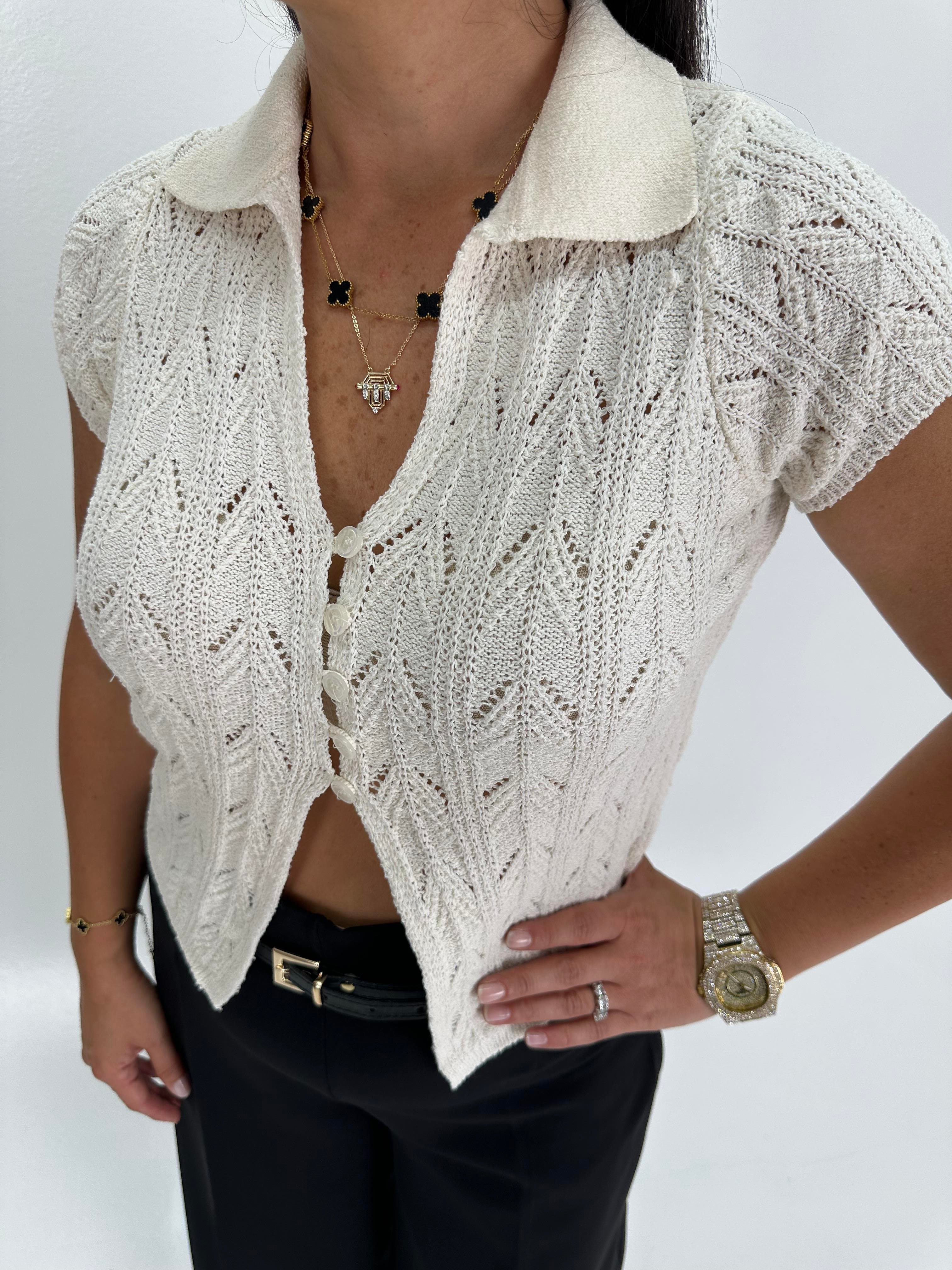 POLO YAKA KREM MERSERİZE TRİKO