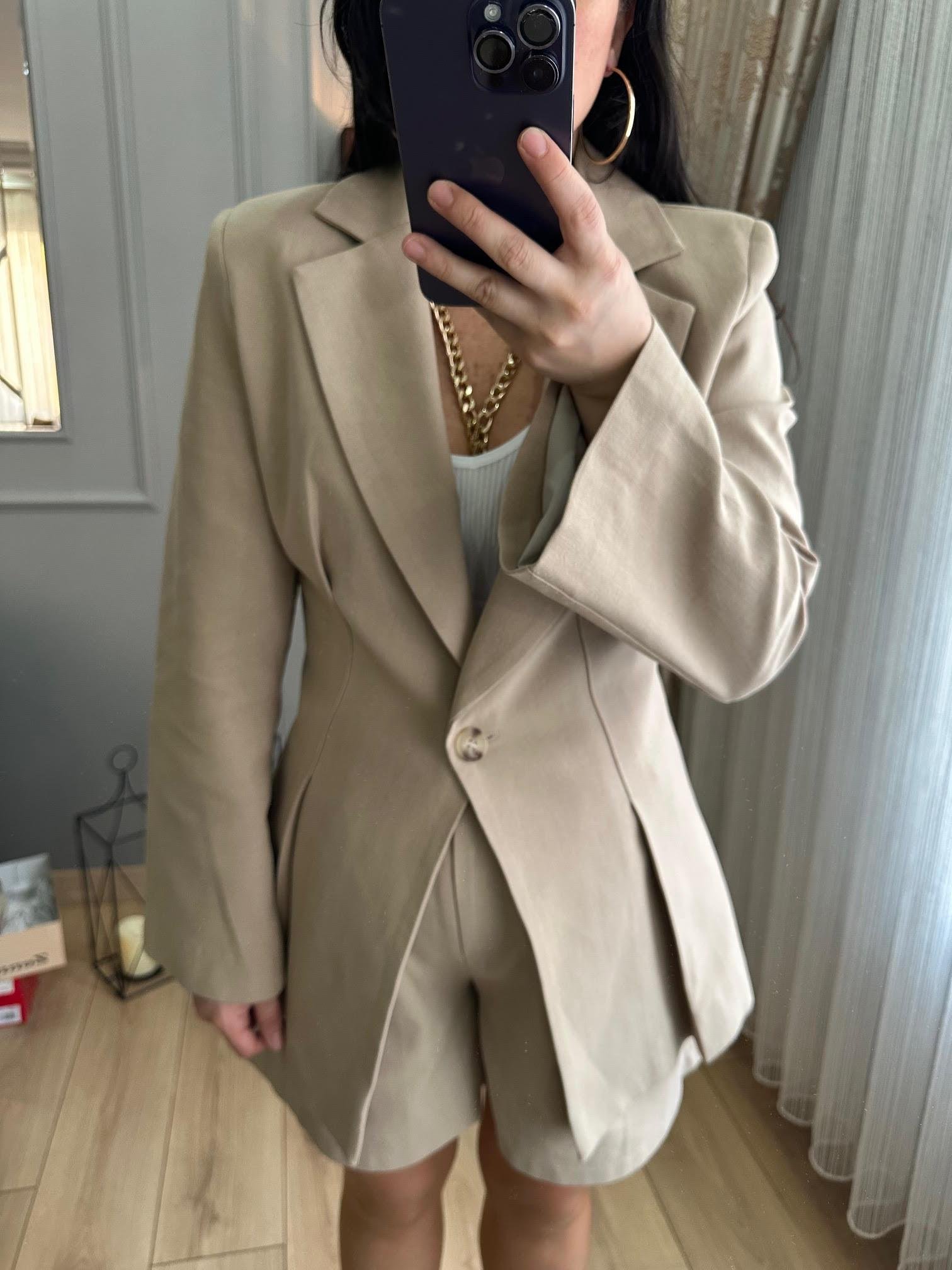 TEK DÜĞME PİLELİ CEKET ŞORT TAKIM