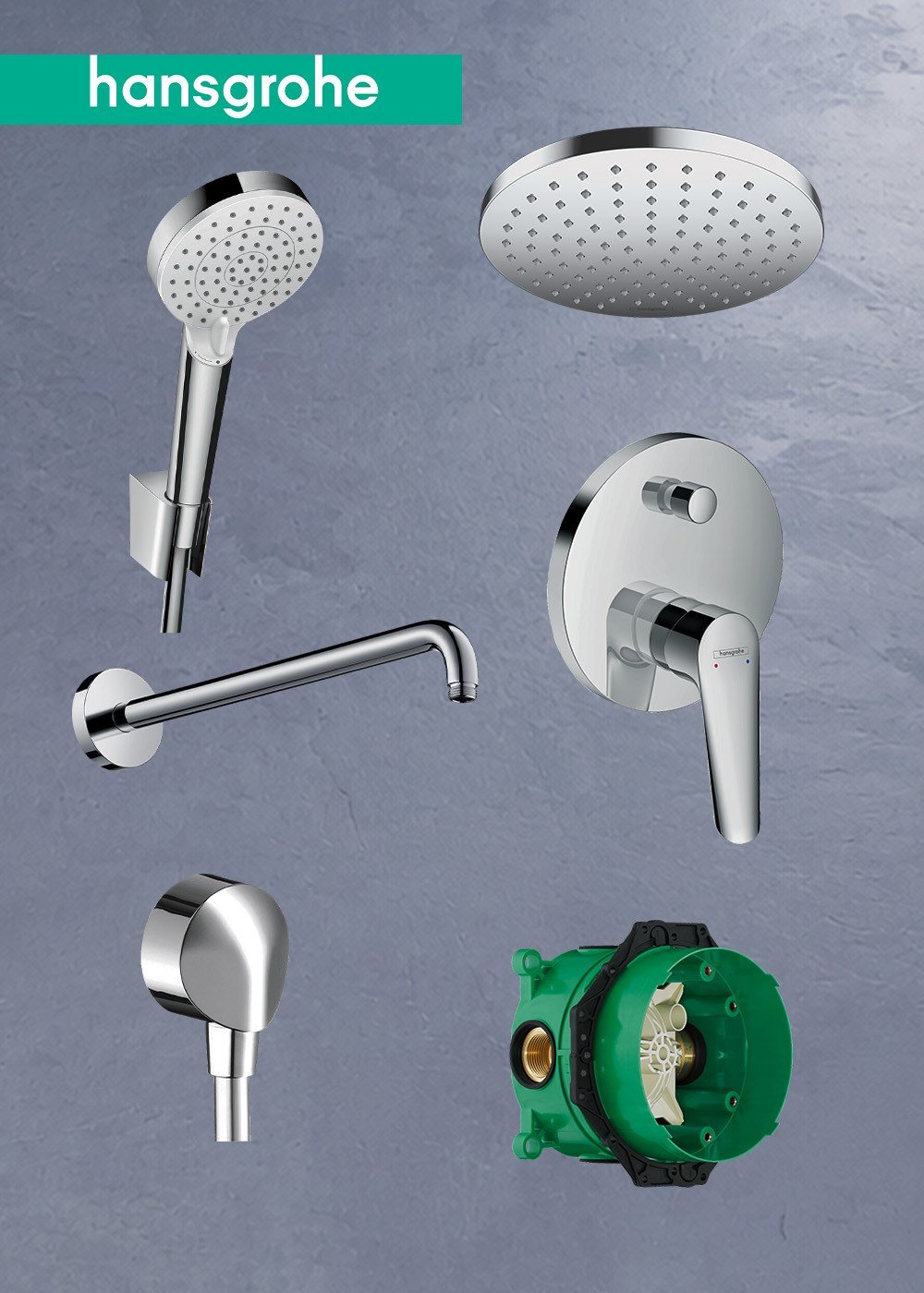 Hansgrohe Ankastre Banyo Duş Seti