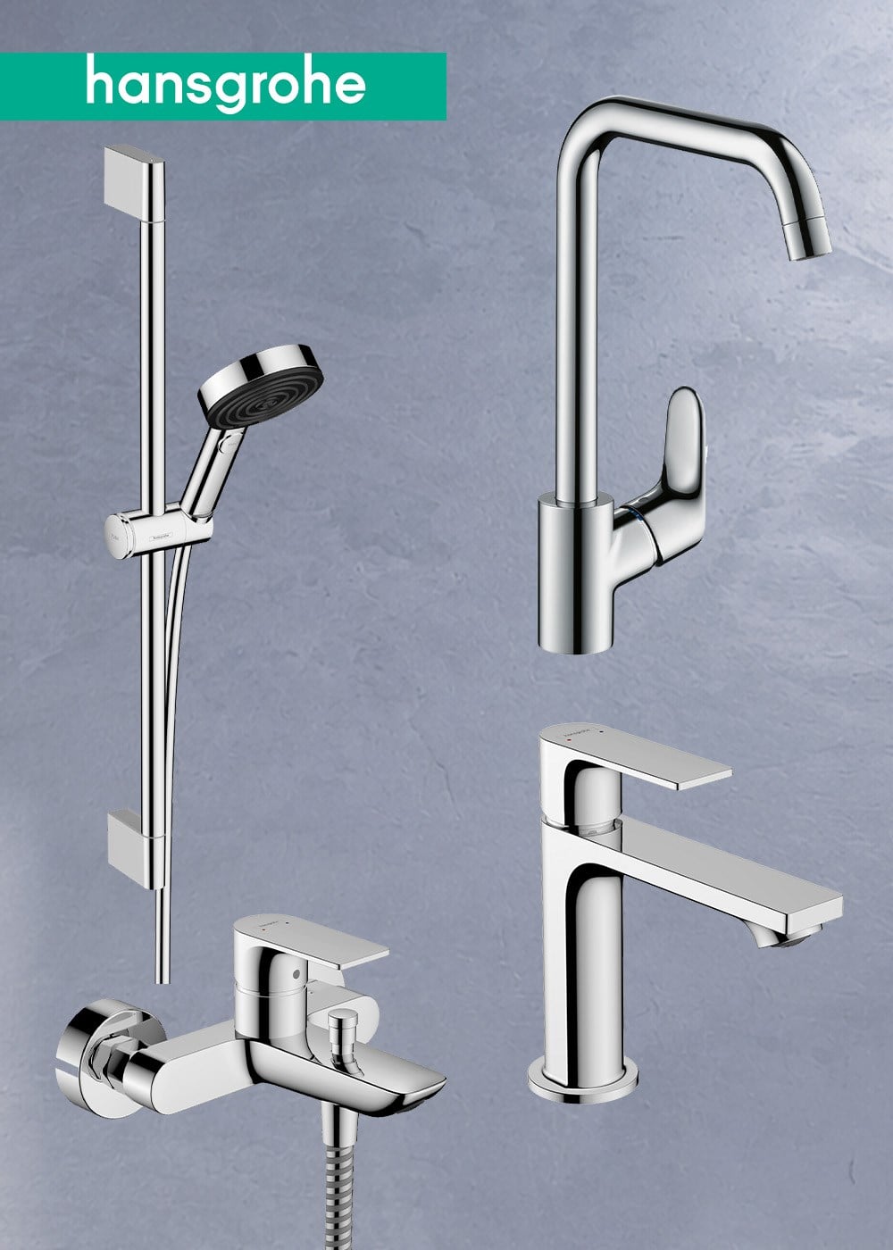 Hansgrohe Rebris 4'lü Set