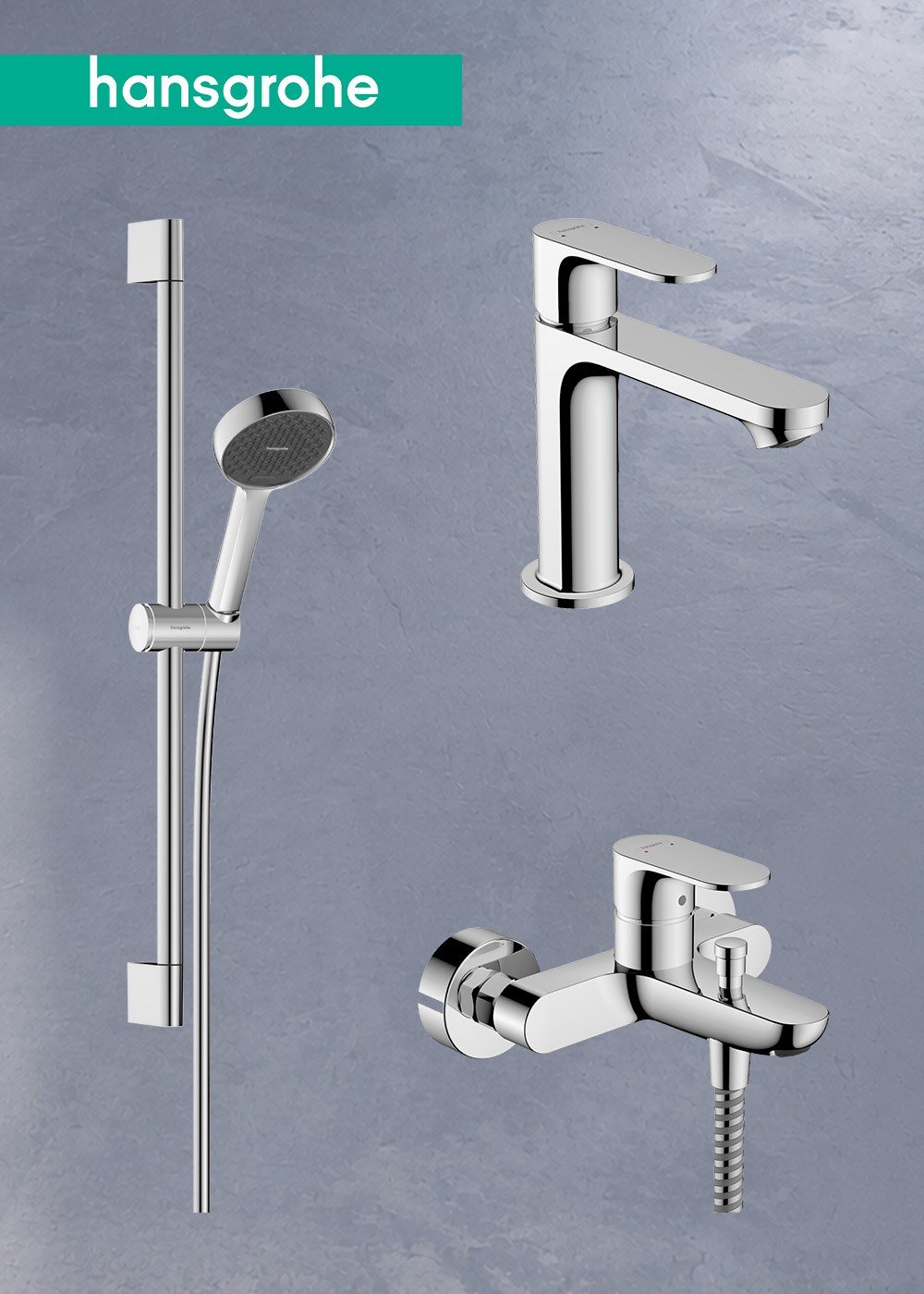 Hansgrohe Rebris Banyo Batarya Seti