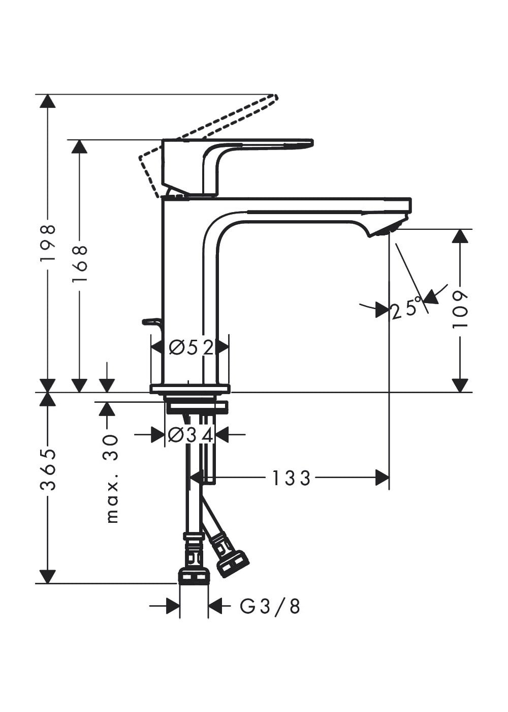 Hansgrohe Rebris S Lavabo Bataryası