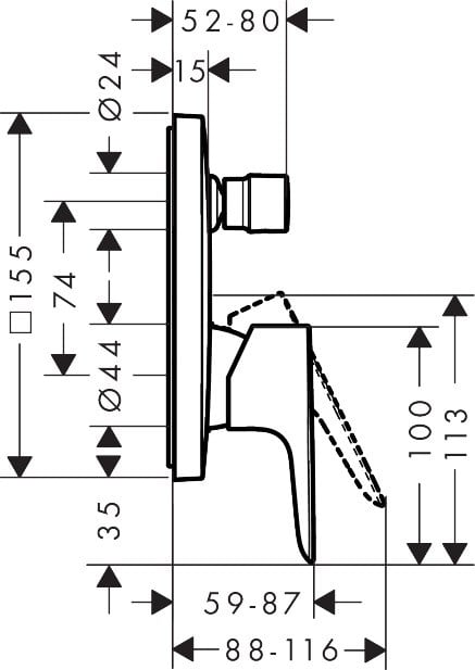 HansGrohe Talis Bronz Ankastre Banyo Bataryası