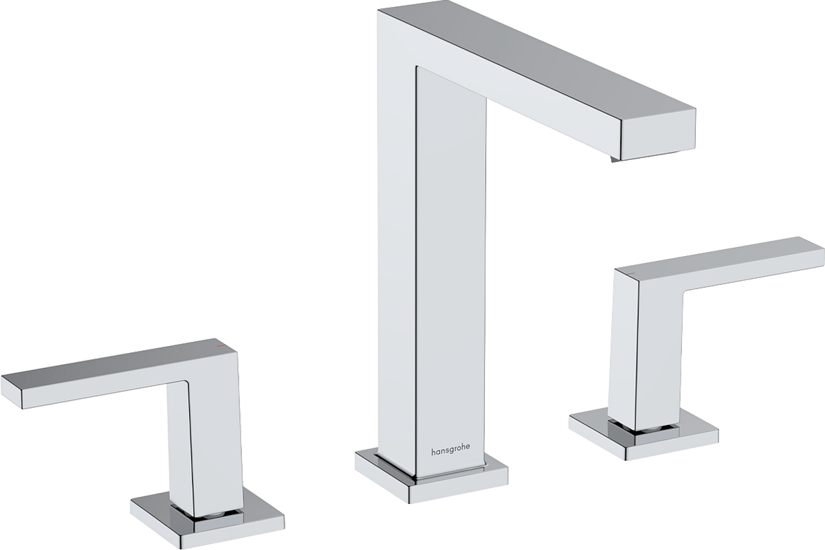 Hansgrohe Tecturis EcoSmart+ Bas-Aç Gider Seti İle 3 Delikli Lavabo Bataryası