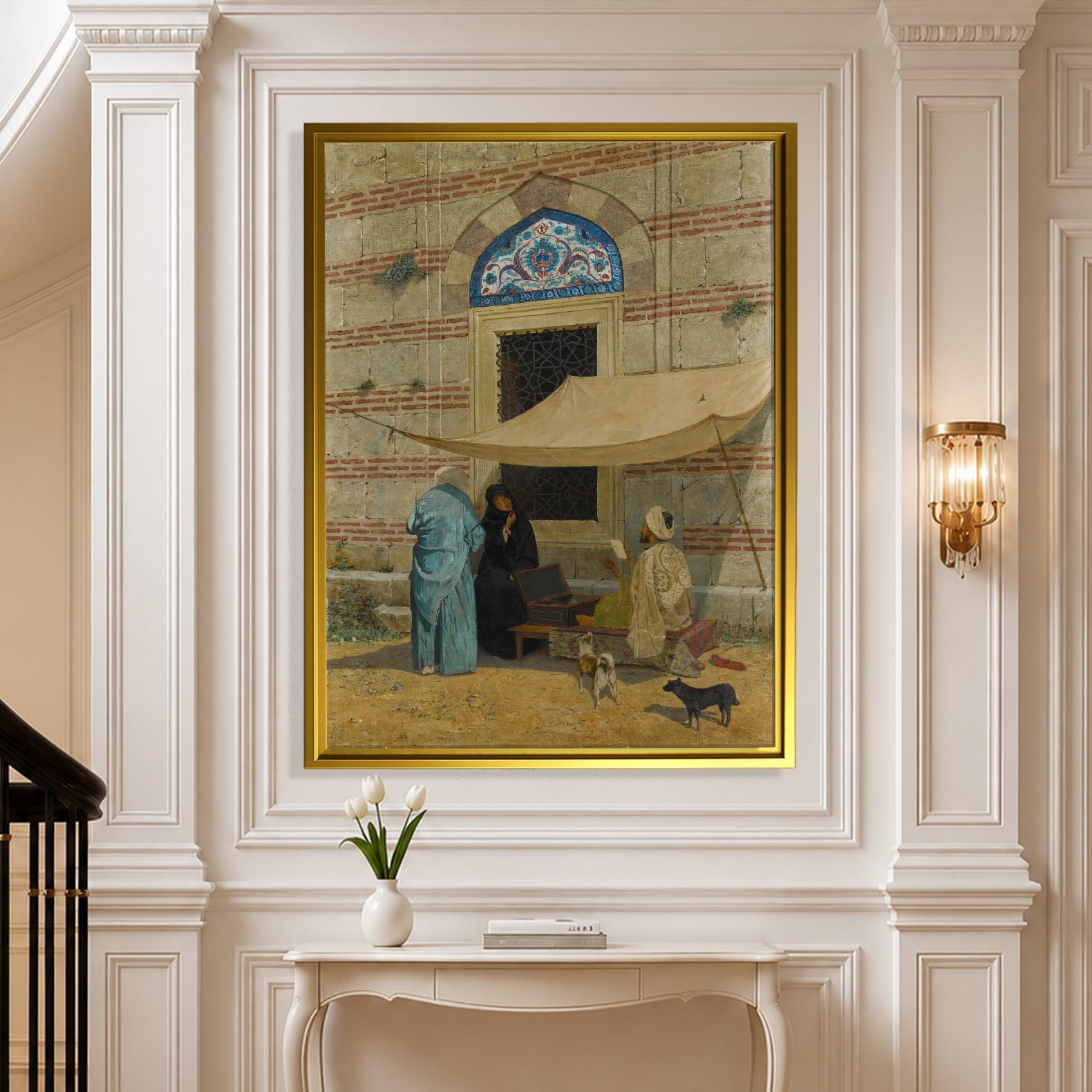 Arzuhalci Kanvas Tablo – Osman Hamdi Bey Public Scribe Klasik Sanat Eseri