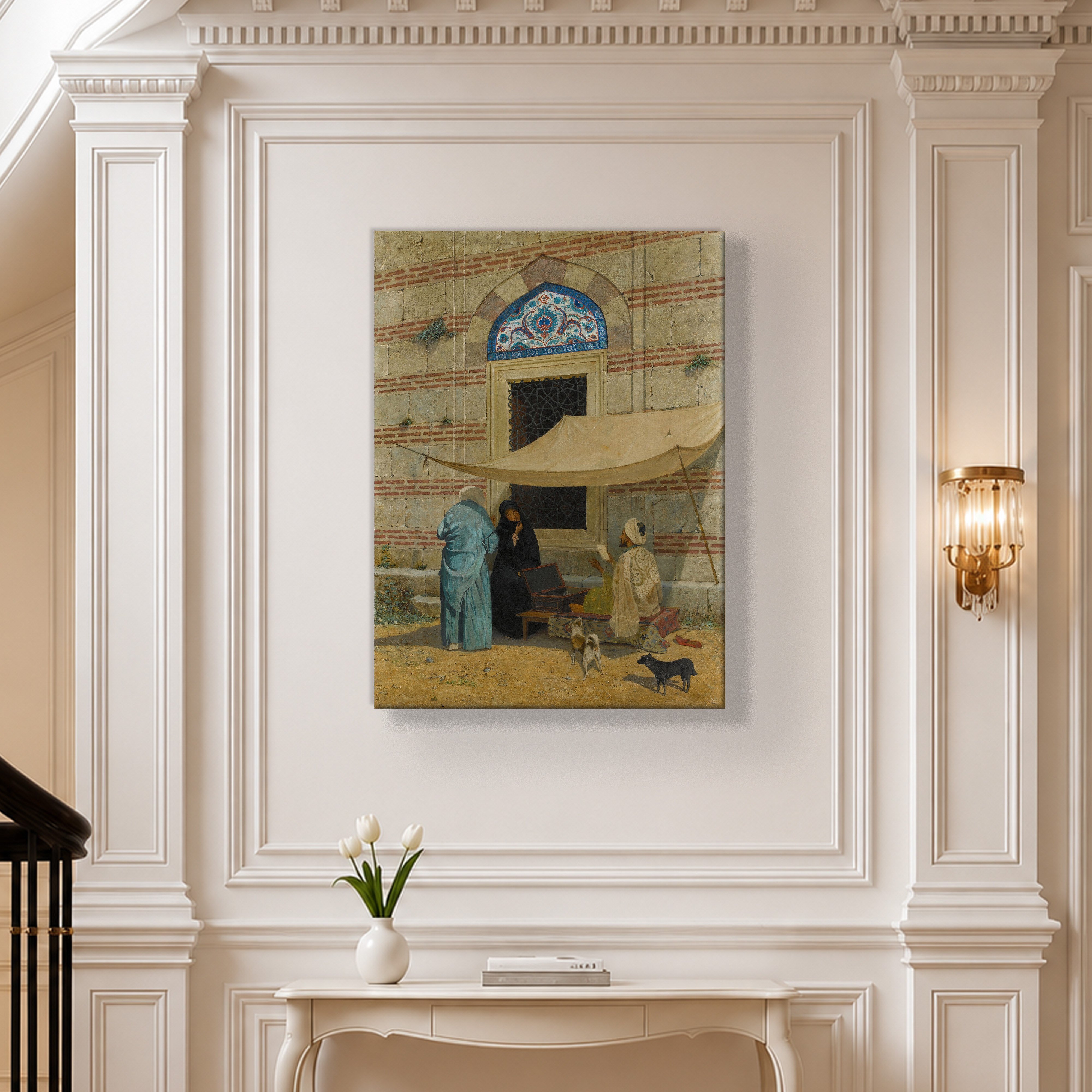 Arzuhalci Kanvas Tablo – Osman Hamdi Bey Public Scribe Klasik Sanat Eseri