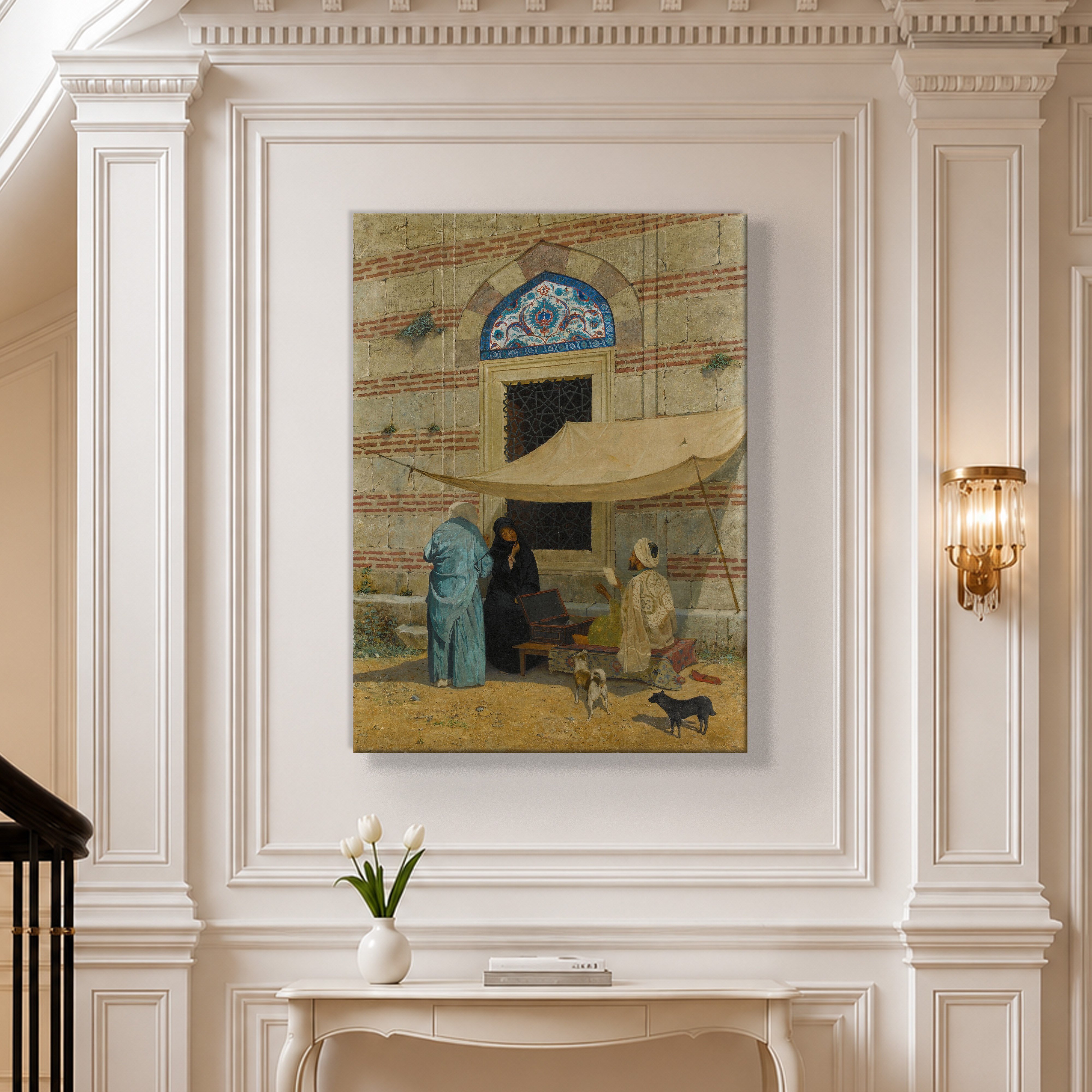 Arzuhalci Kanvas Tablo – Osman Hamdi Bey Public Scribe Klasik Sanat Eseri