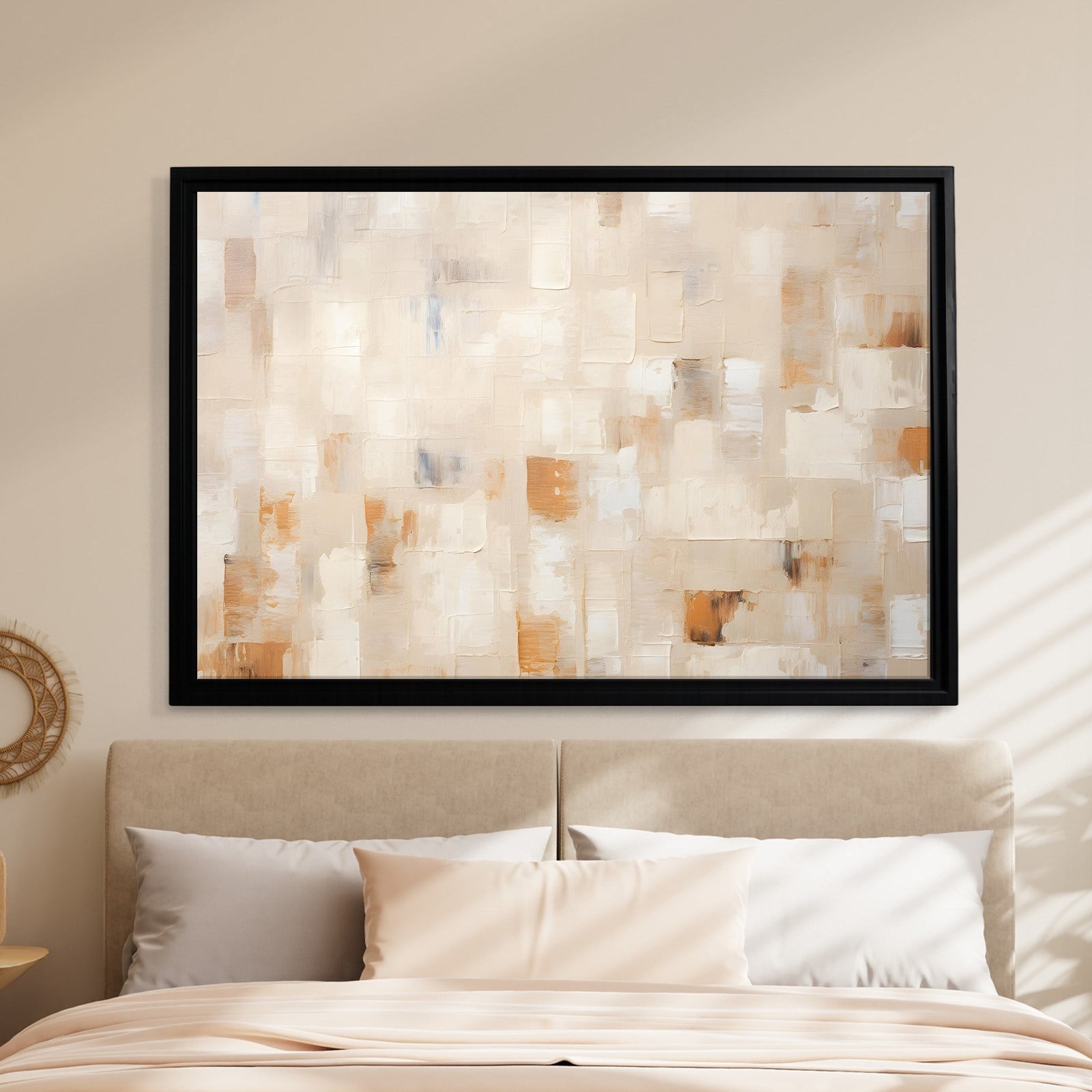 Bej Krem Soyut Tablo | Modern Minimalist Kanvas Tablo