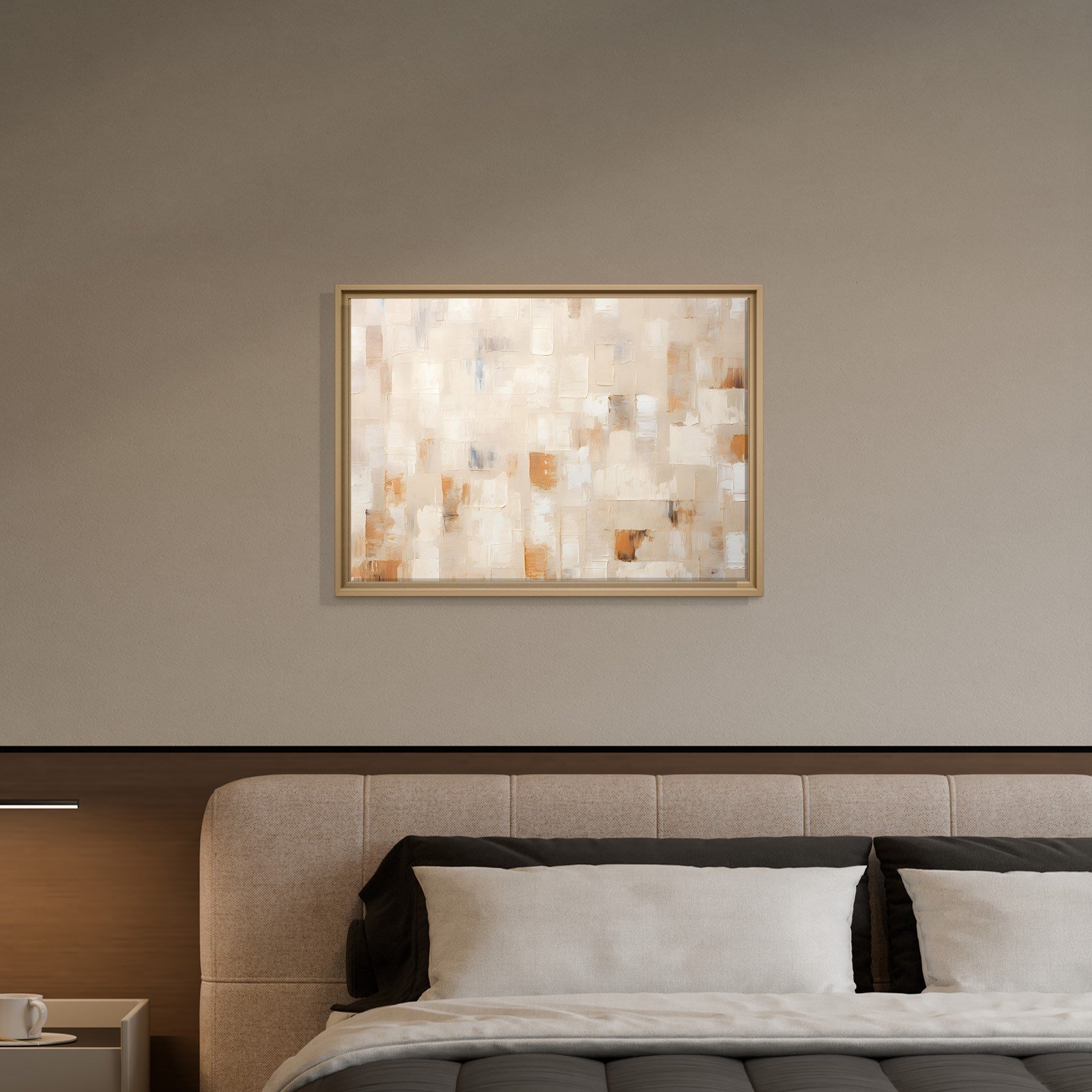 Bej Krem Soyut Tablo | Modern Minimalist Kanvas Tablo