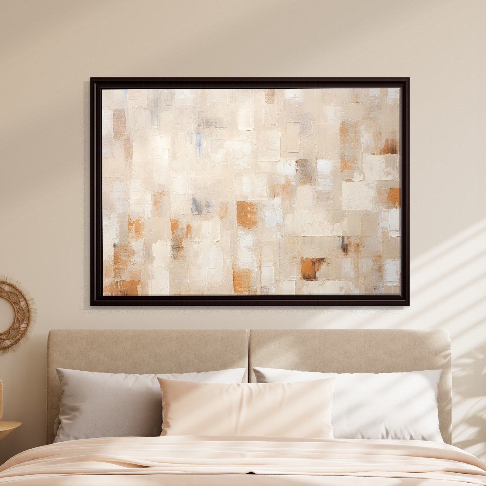 Bej Krem Soyut Tablo | Modern Minimalist Kanvas Tablo