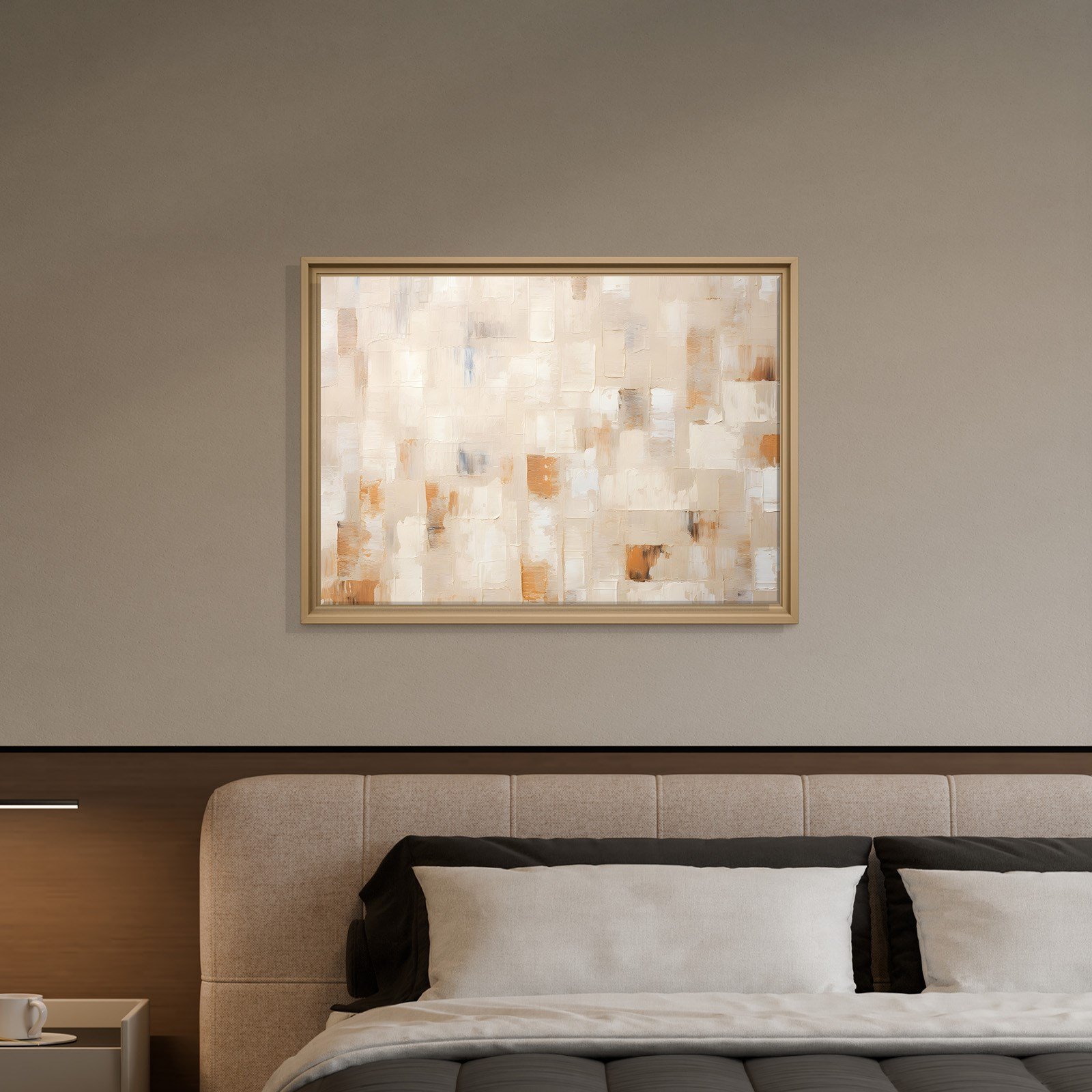 Bej Krem Soyut Tablo | Modern Minimalist Kanvas Tablo