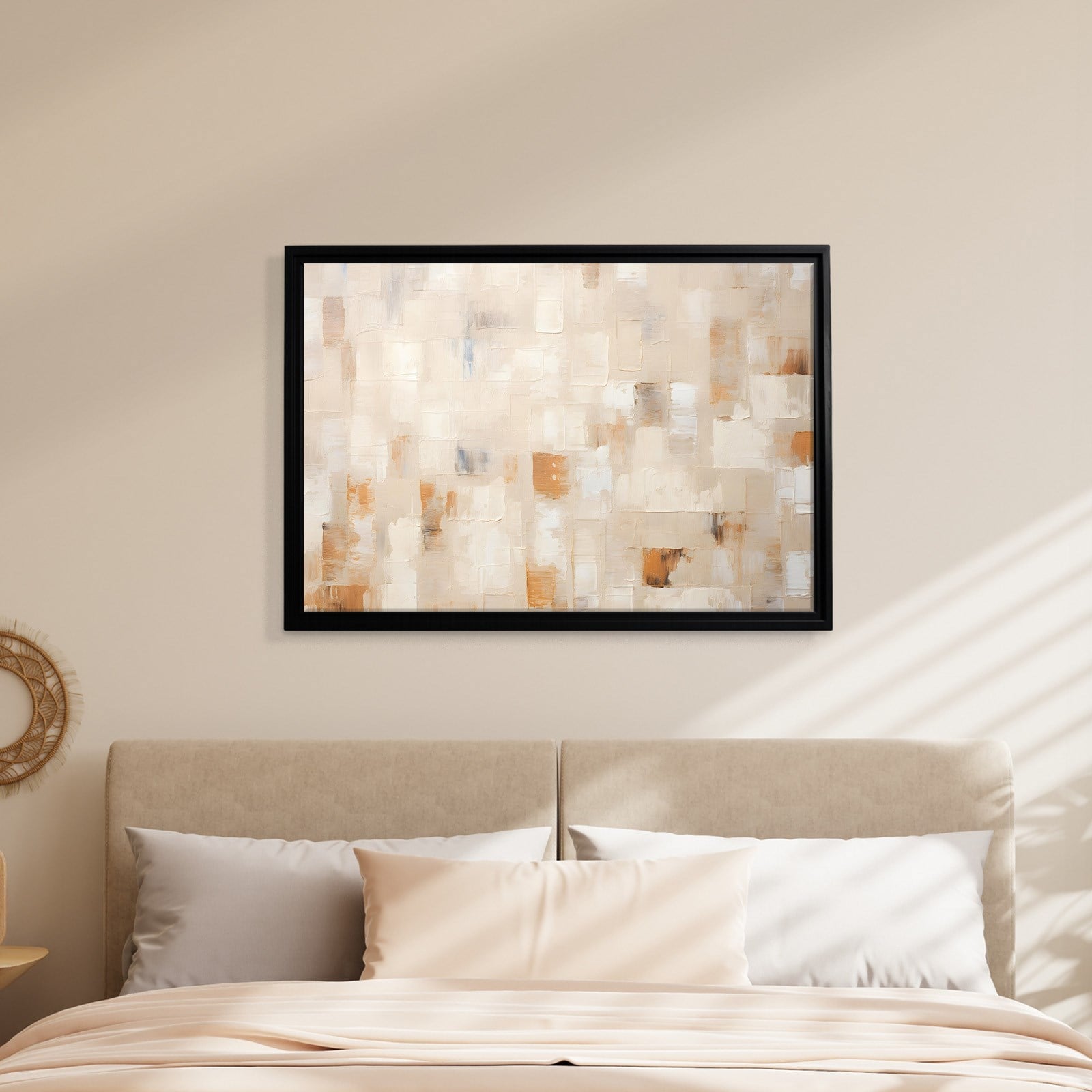 Bej Krem Soyut Tablo | Modern Minimalist Kanvas Tablo