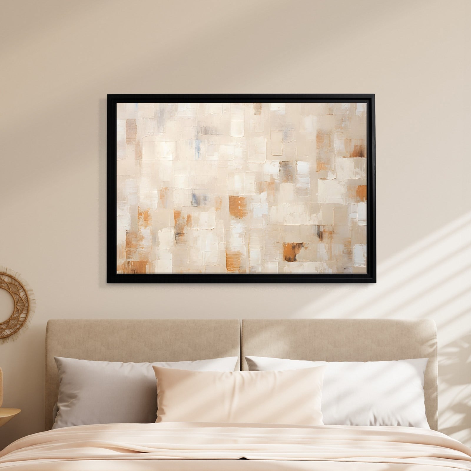 Bej Krem Soyut Tablo | Modern Minimalist Kanvas Tablo
