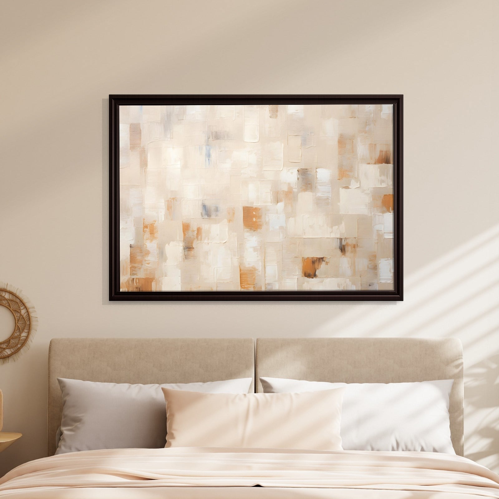 Bej Krem Soyut Tablo | Modern Minimalist Kanvas Tablo
