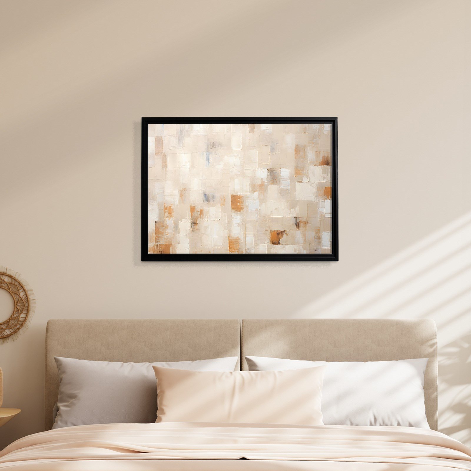 Bej Krem Soyut Tablo | Modern Minimalist Kanvas Tablo