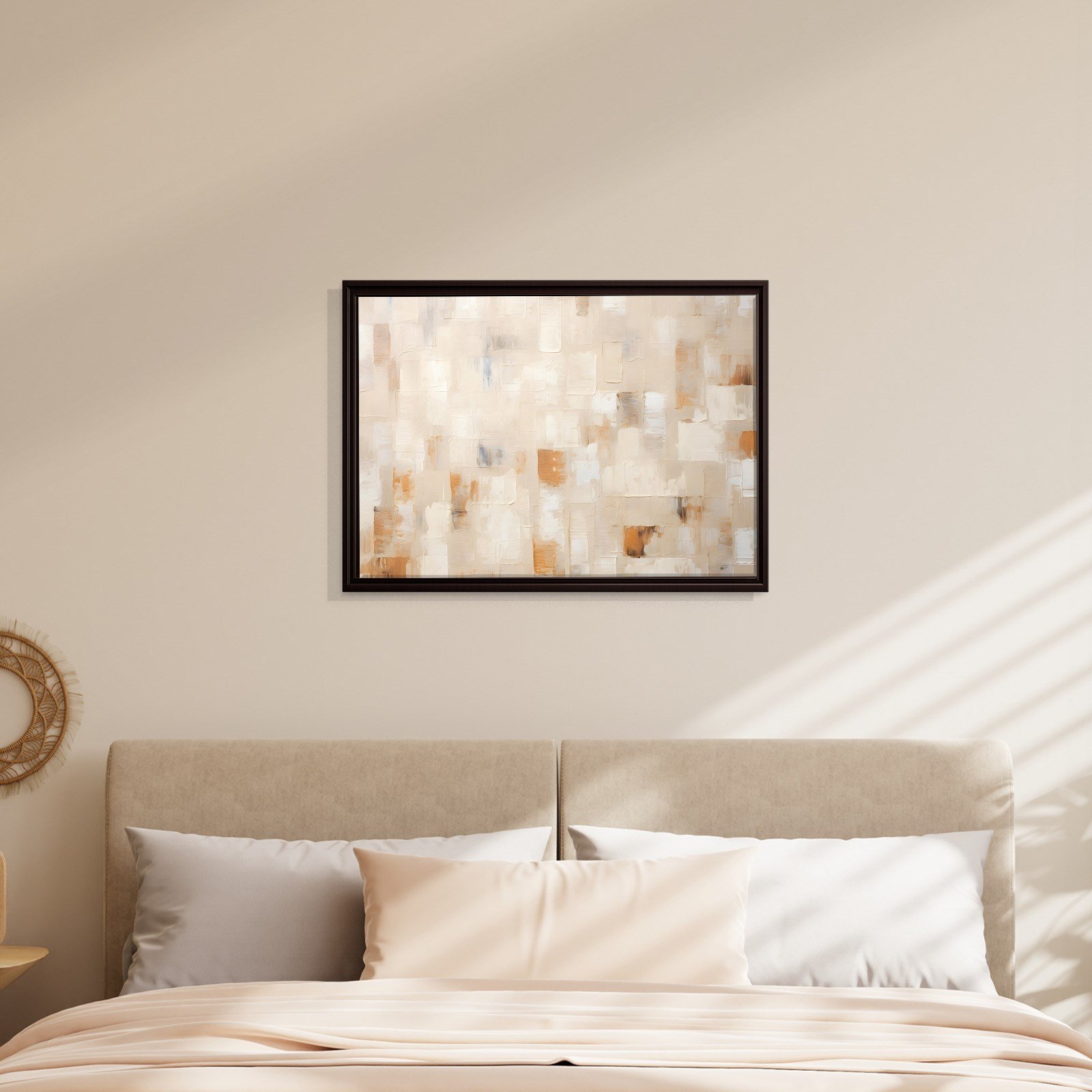 Bej Krem Soyut Tablo | Modern Minimalist Kanvas Tablo