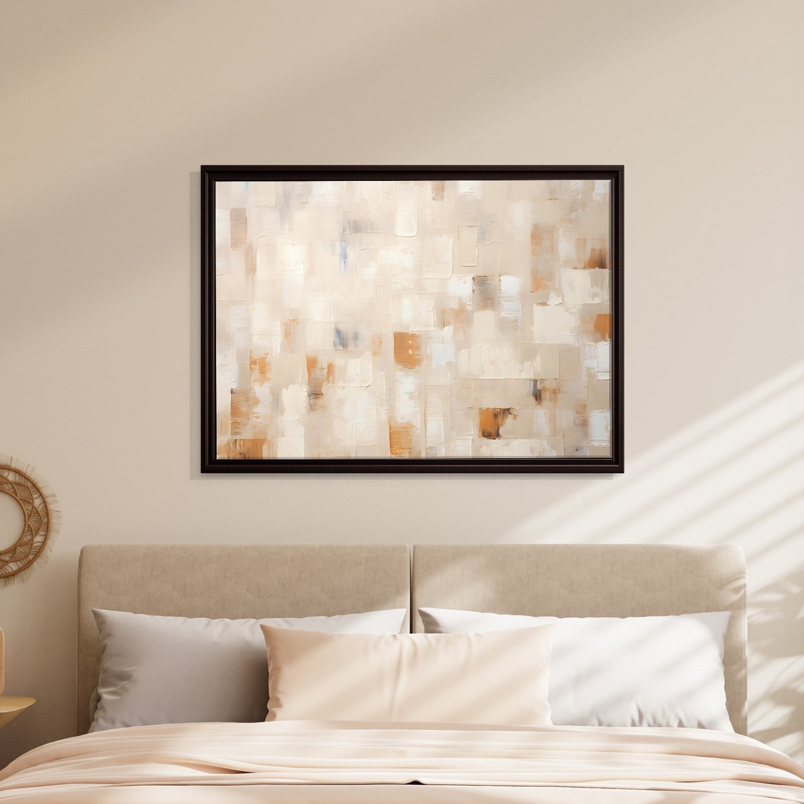Bej Krem Soyut Tablo | Modern Minimalist Kanvas Tablo