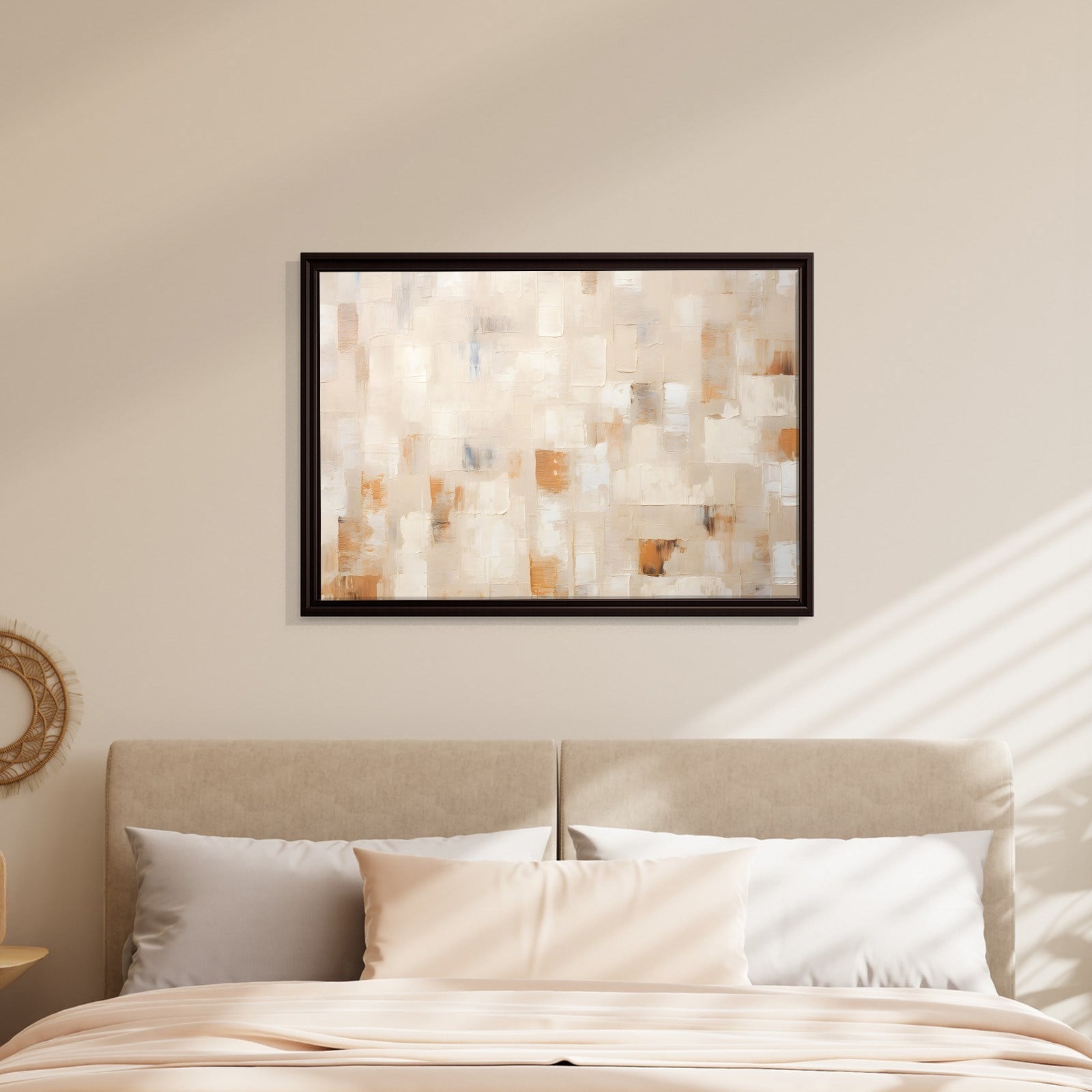 Bej Krem Soyut Tablo | Modern Minimalist Kanvas Tablo