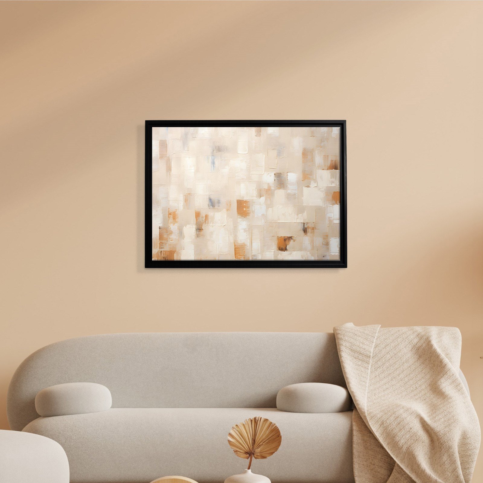 Bej Krem Soyut Tablo | Modern Minimalist Kanvas Tablo