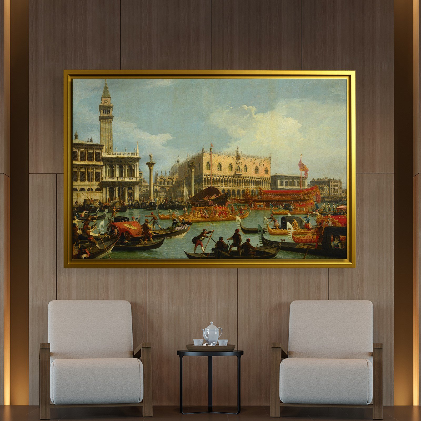 Canaletto – Venedik Bucentaur Kanvas Tablo