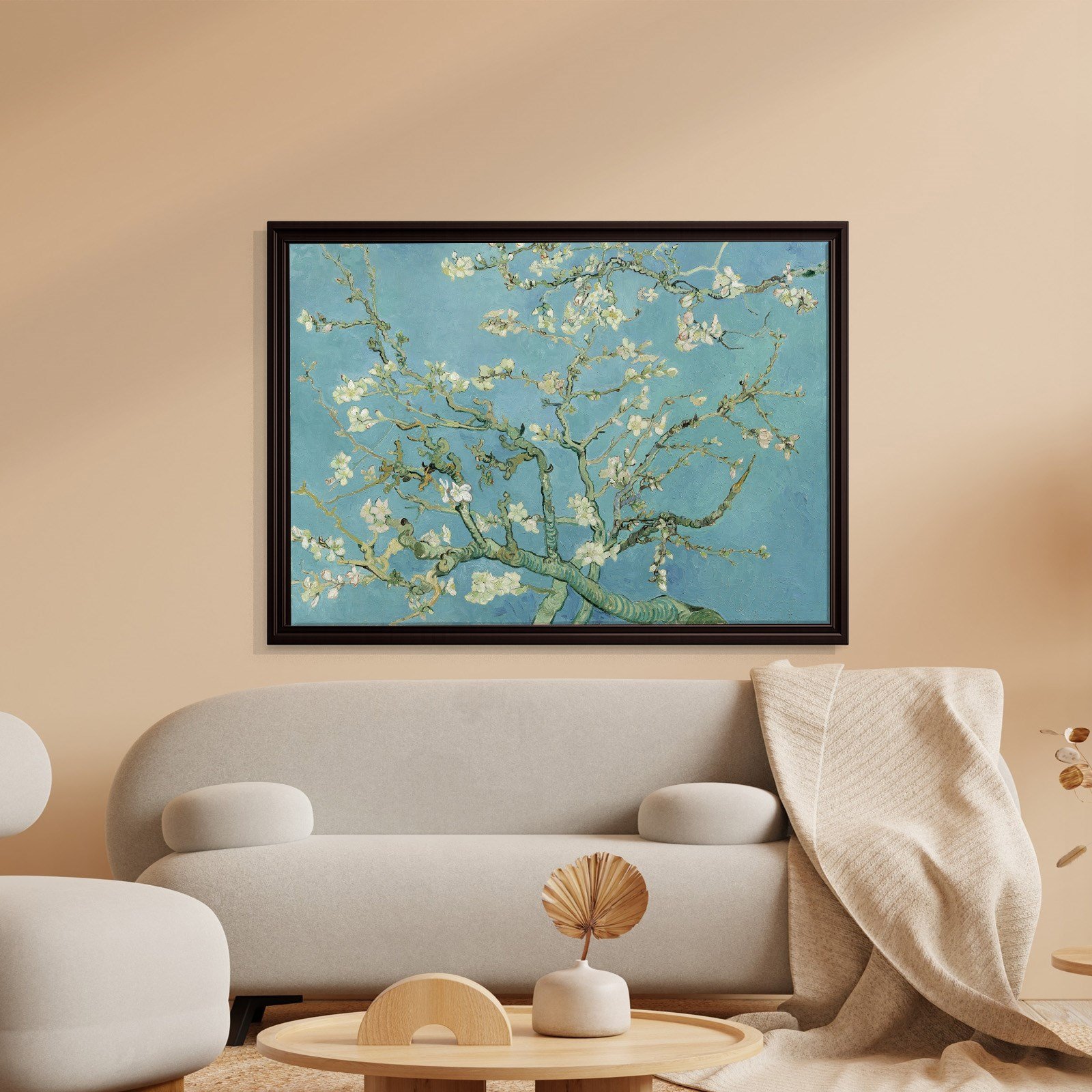 Çiçek Açan Badem Ağacı - Almond Blossom -Mavi -Vincent van Gogh