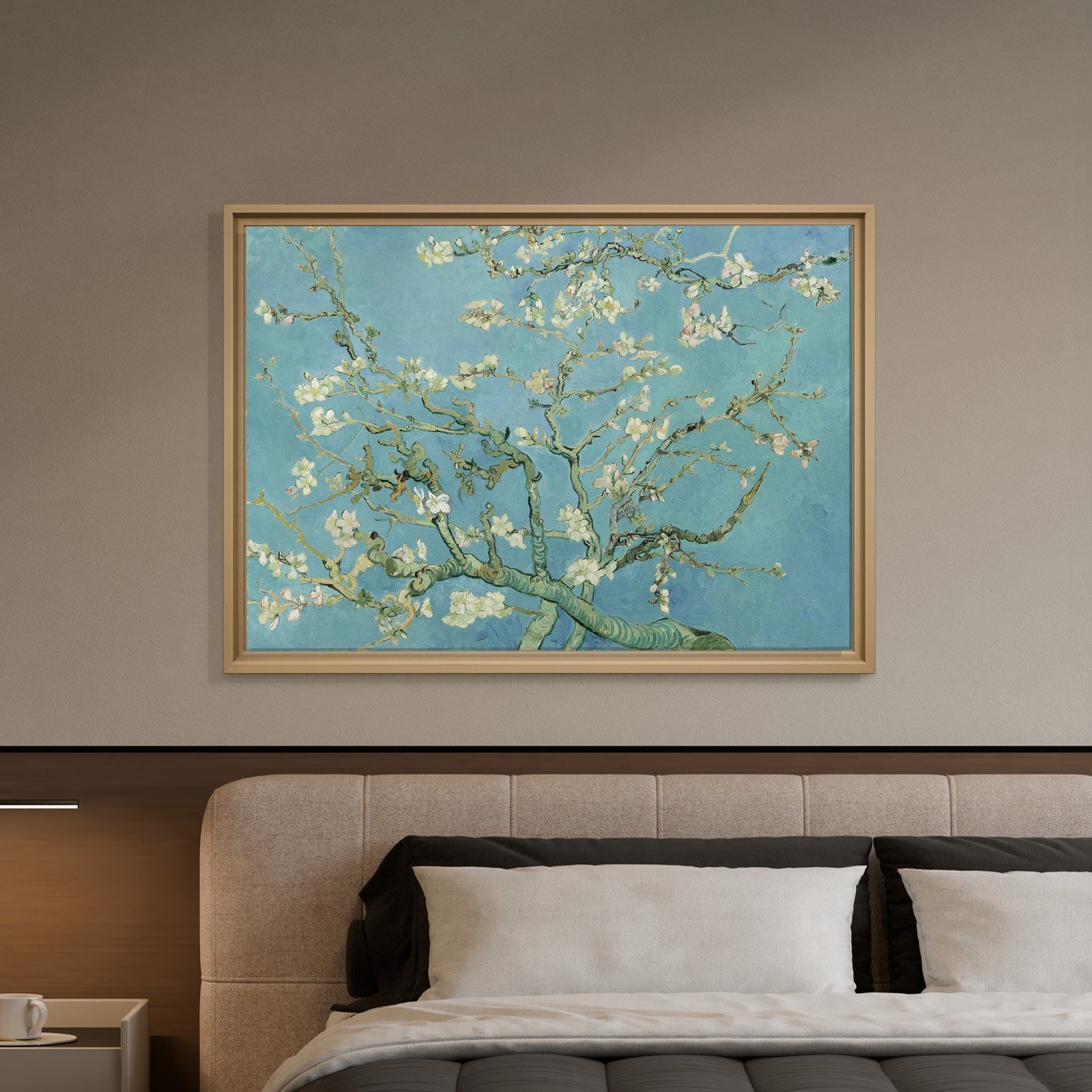 Çiçek Açan Badem Ağacı - Almond Blossom -Mavi -Vincent van Gogh