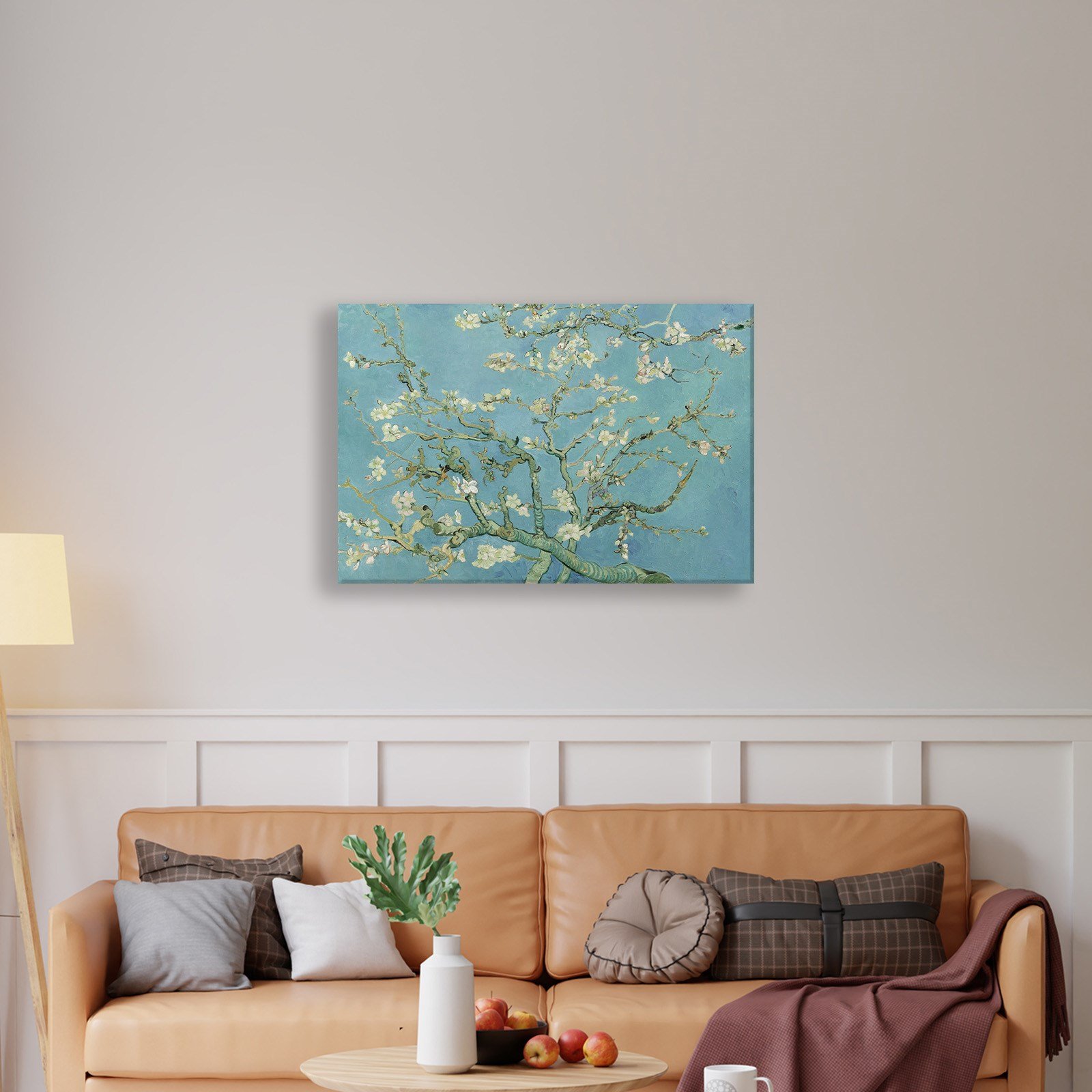 Çiçek Açan Badem Ağacı - Almond Blossom -Mavi -Vincent van Gogh