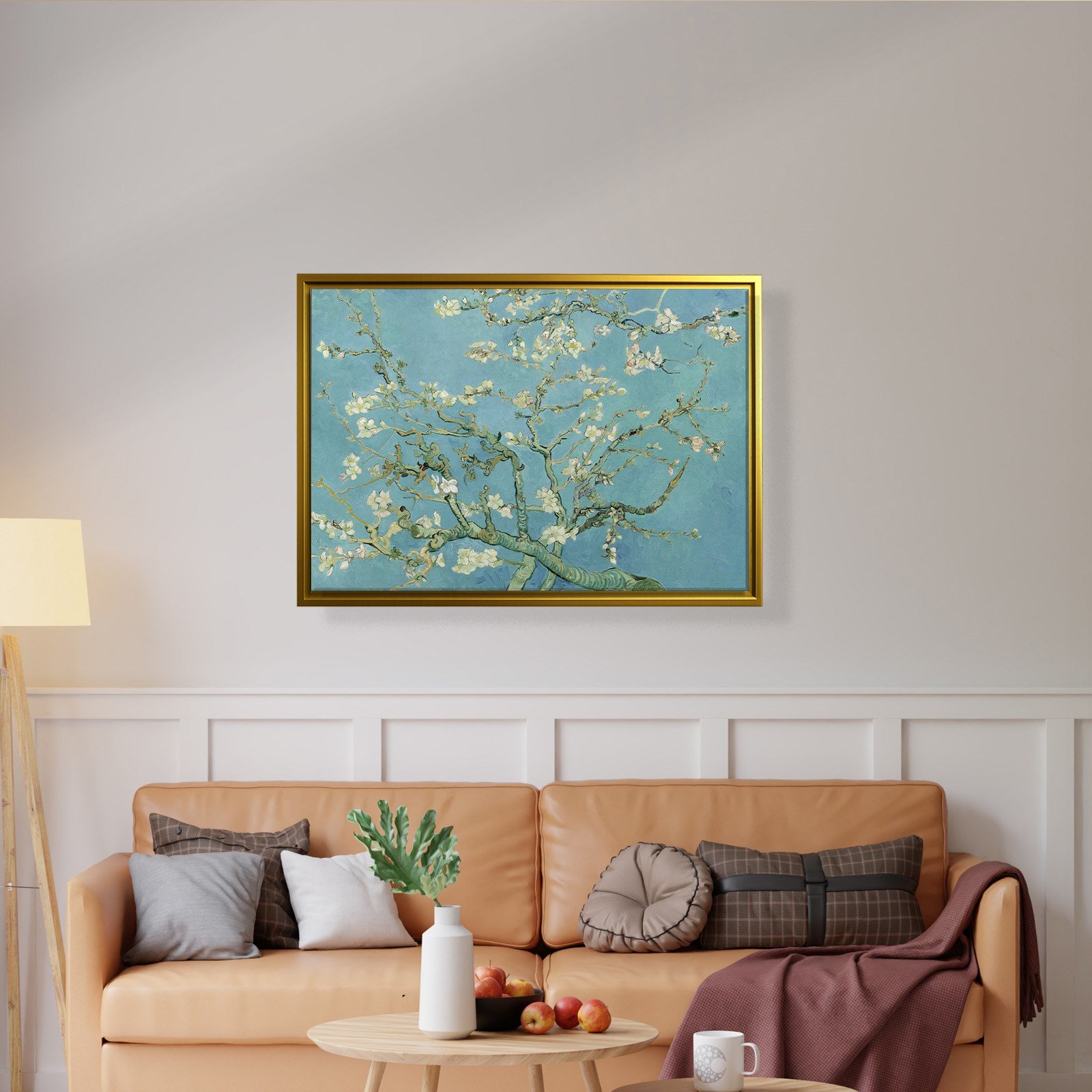 Çiçek Açan Badem Ağacı - Almond Blossom -Mavi -Vincent van Gogh