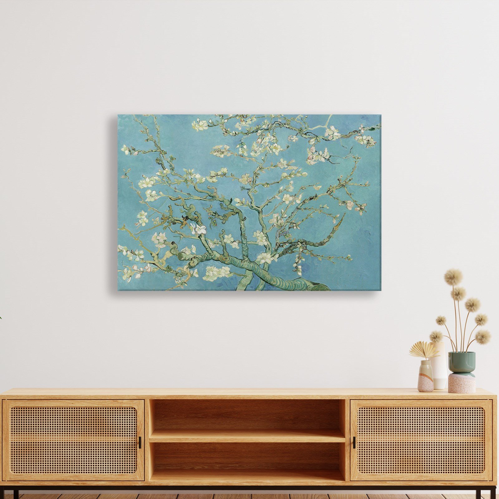 Çiçek Açan Badem Ağacı - Almond Blossom -Mavi -Vincent van Gogh