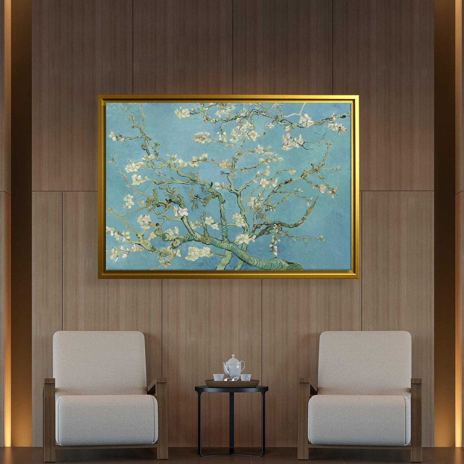 Çiçek Açan Badem Ağacı - Almond Blossom -Mavi -Vincent van Gogh