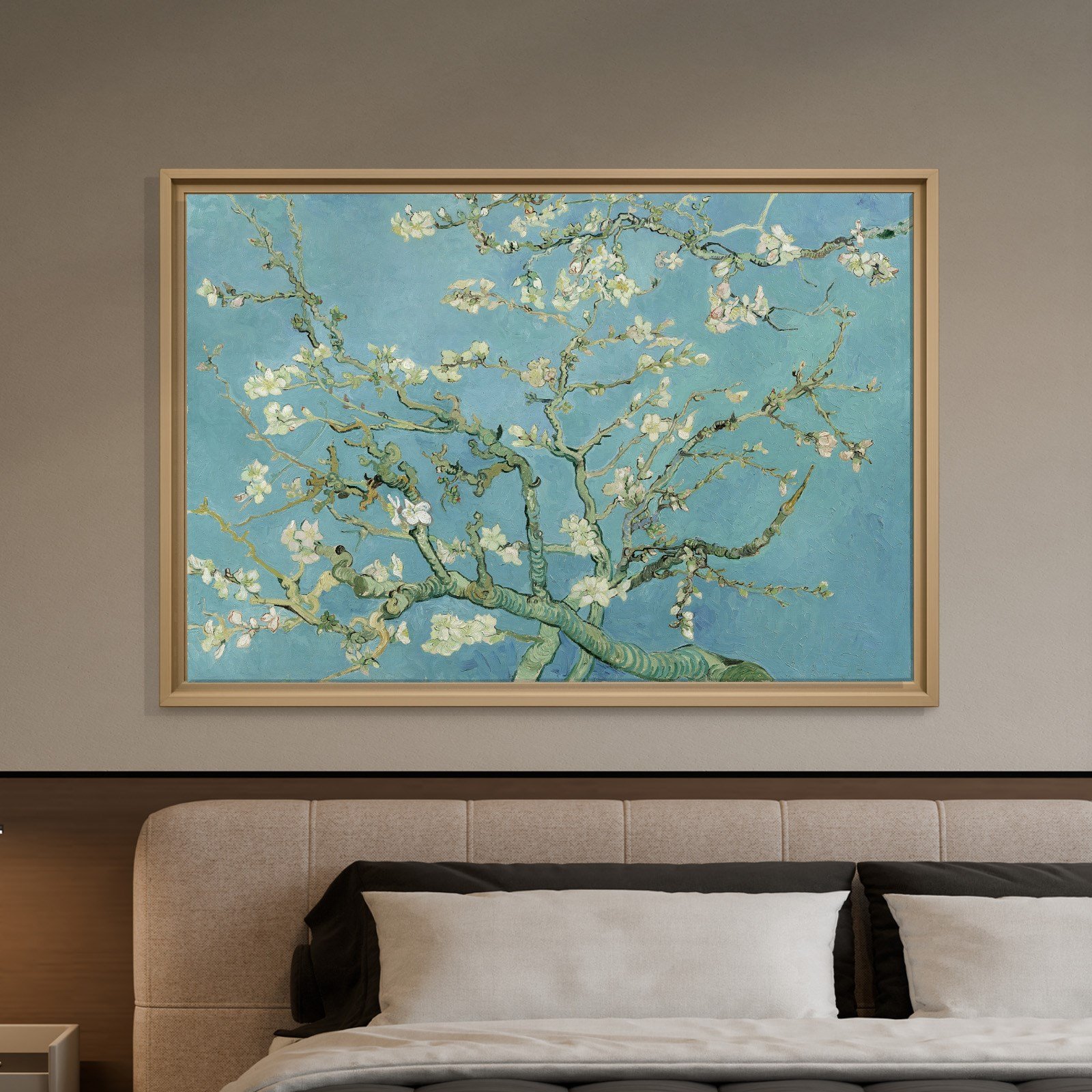 Çiçek Açan Badem Ağacı - Almond Blossom -Mavi -Vincent van Gogh