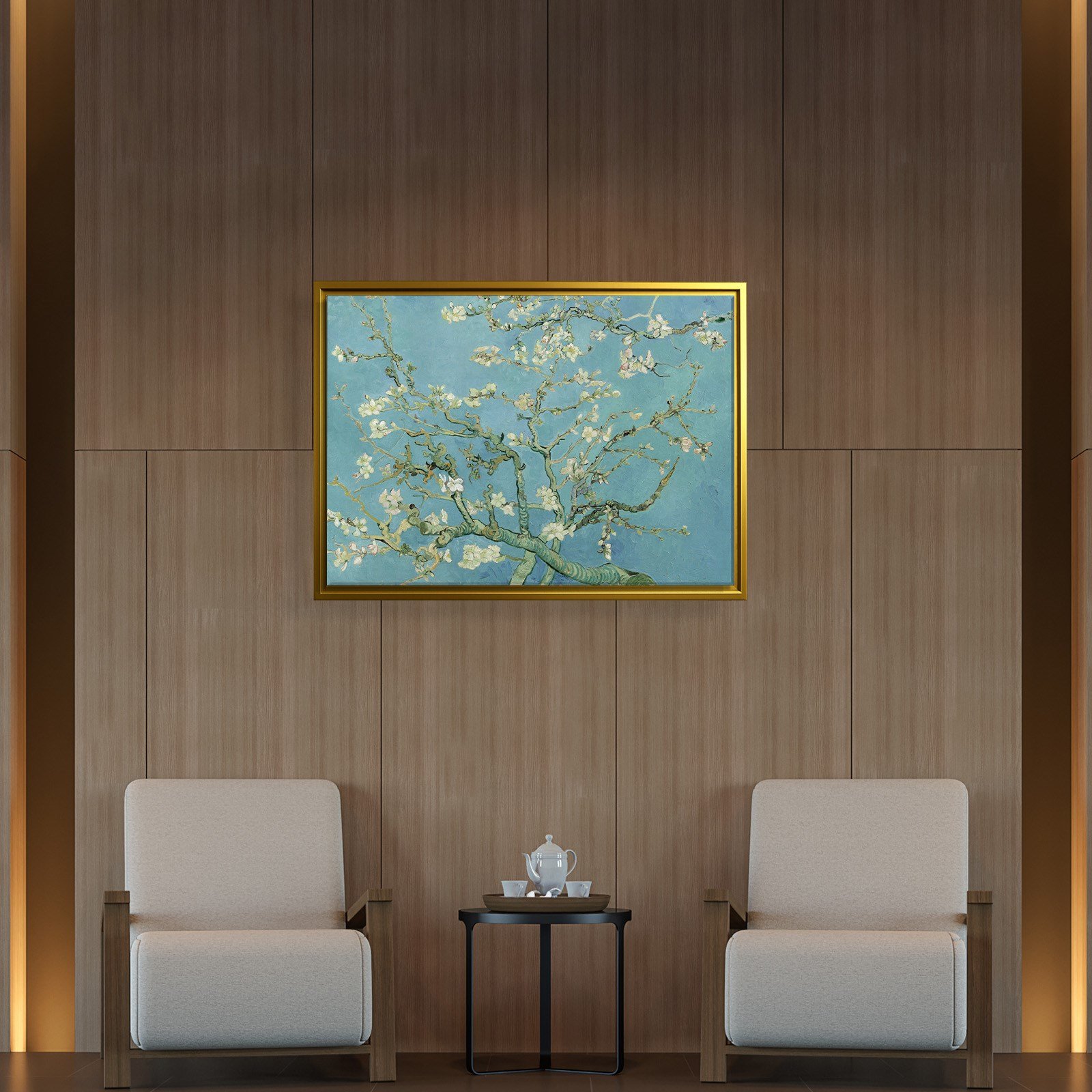 Çiçek Açan Badem Ağacı - Almond Blossom -Mavi -Vincent van Gogh