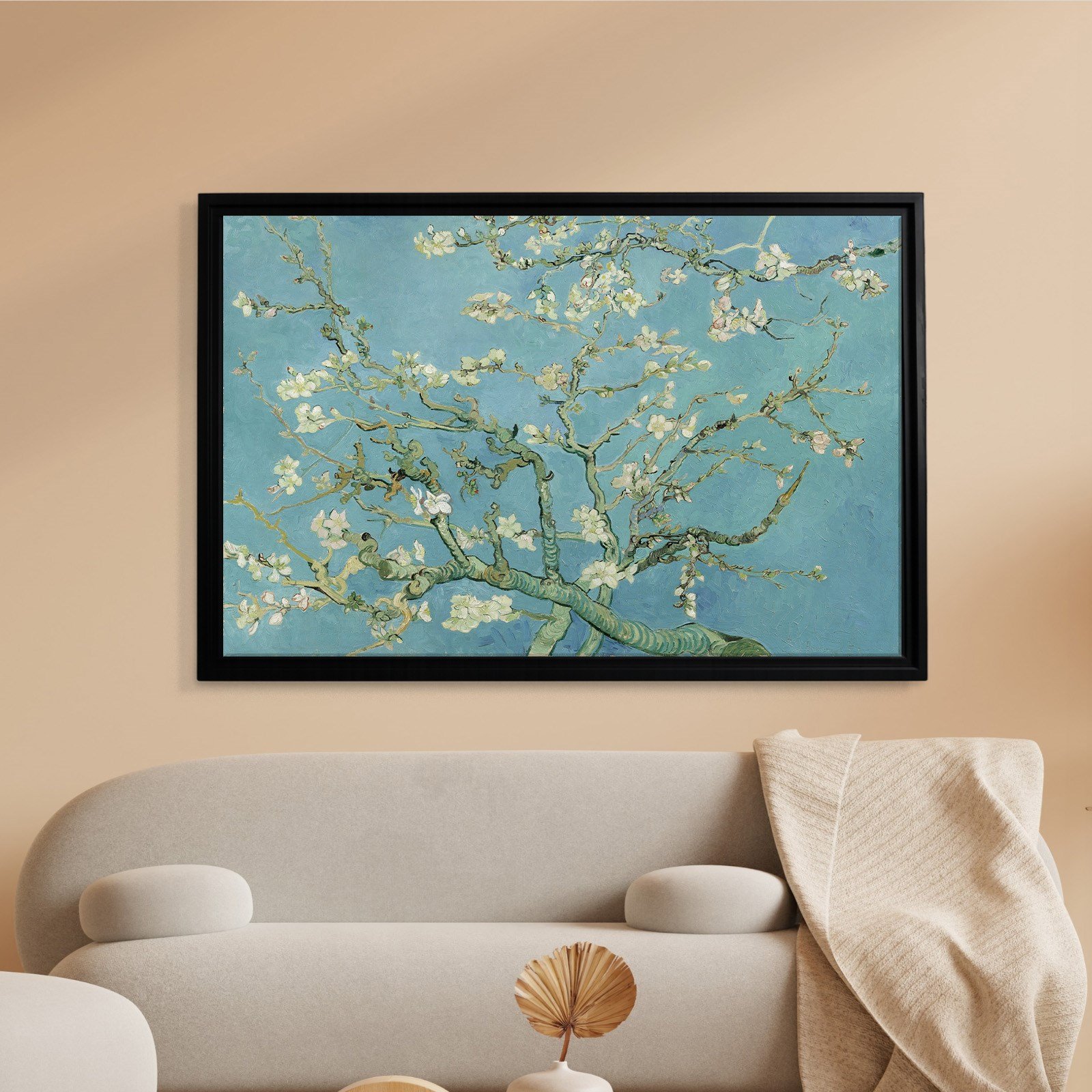 Çiçek Açan Badem Ağacı - Almond Blossom -Mavi -Vincent van Gogh