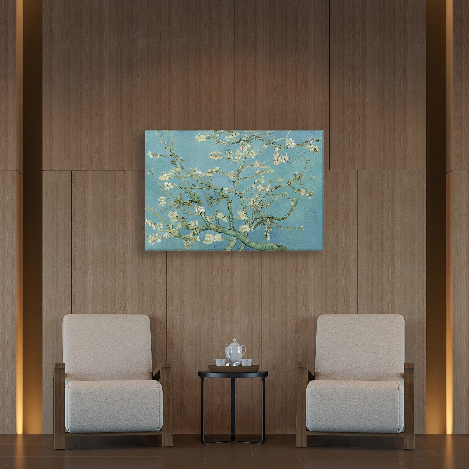 Çiçek Açan Badem Ağacı - Almond Blossom -Mavi -Vincent van Gogh