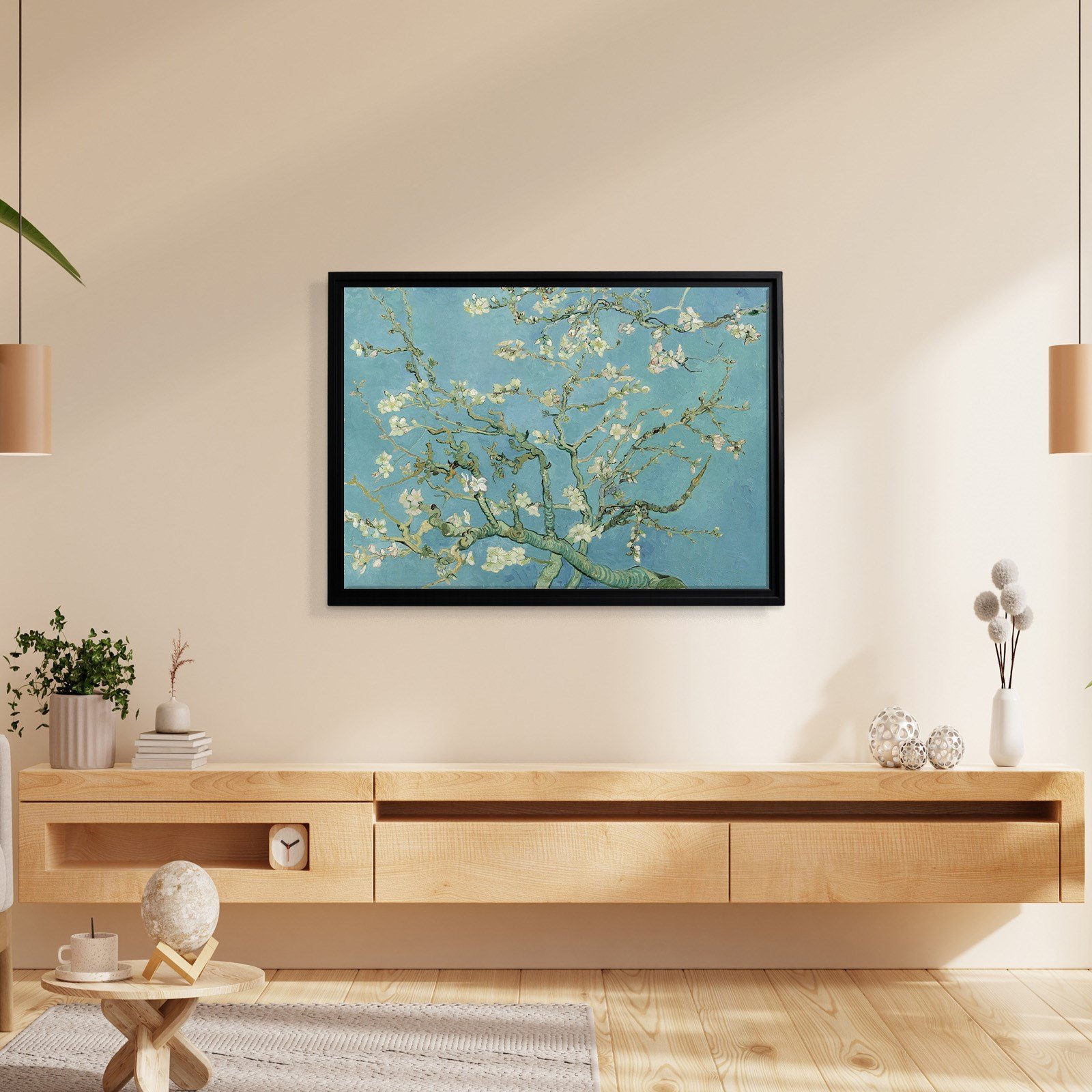 Çiçek Açan Badem Ağacı - Almond Blossom -Mavi -Vincent van Gogh