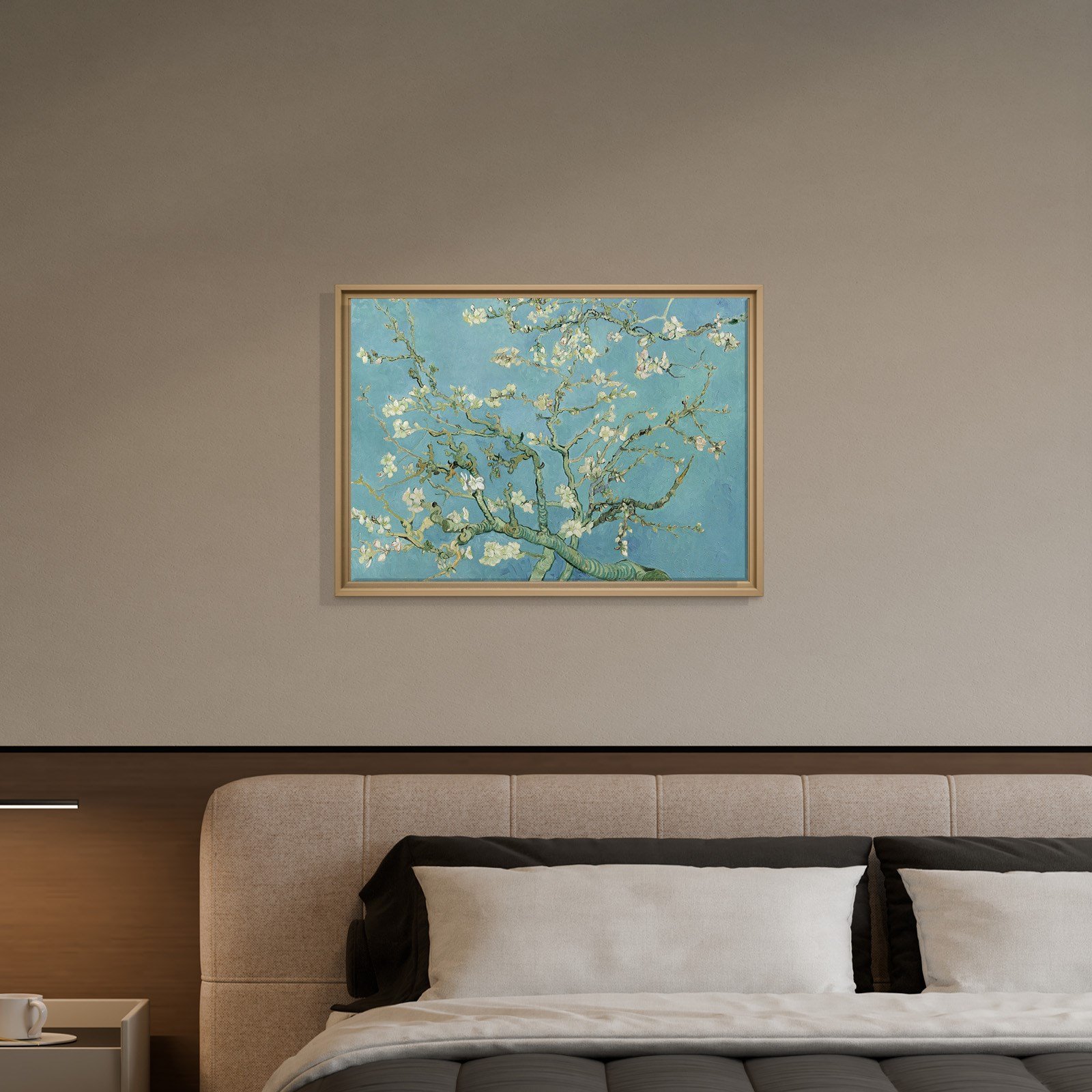 Çiçek Açan Badem Ağacı - Almond Blossom -Mavi -Vincent van Gogh